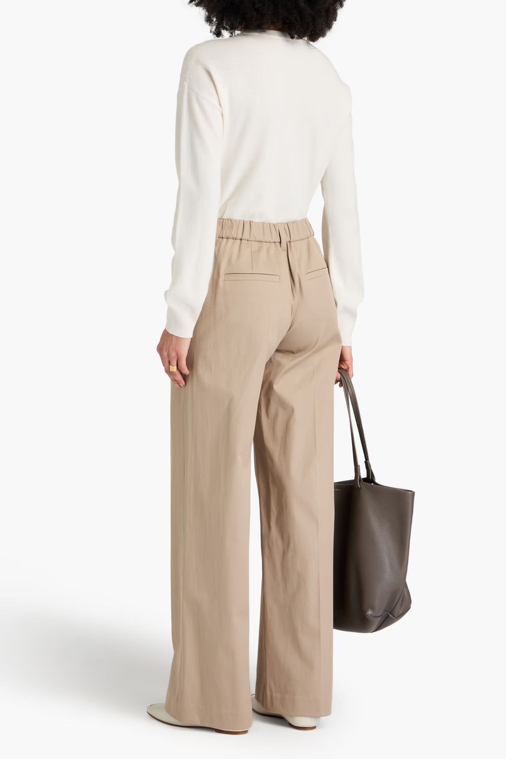 Brunello Cucinelli o1y0825 Crewneck Sweater in Cream Size XXL / US 16-18 / IT 52-54 - 3 Thumbnail