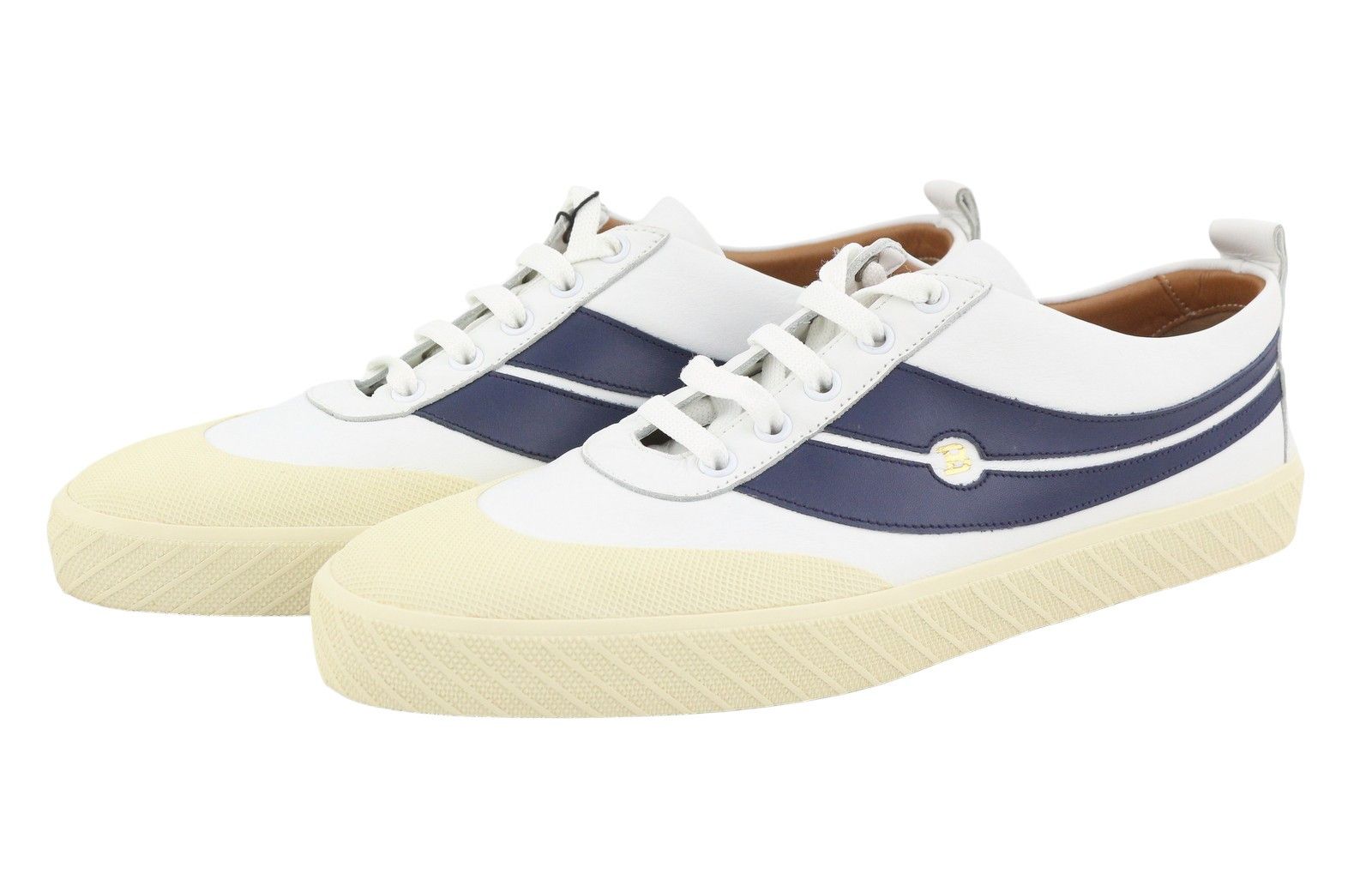 Bally SHENNON EU41 White Calfskin Leather Lace Sneakers 88407 Size US 10 / IT 40 - 4 Thumbnail