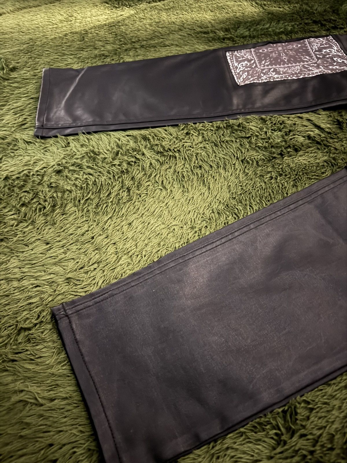 Japanese Brand [3] Dying Breed X AgingCCC Peak Logo Coated Jeans Black Size US 32 / EU 48 - 7 Thumbnail