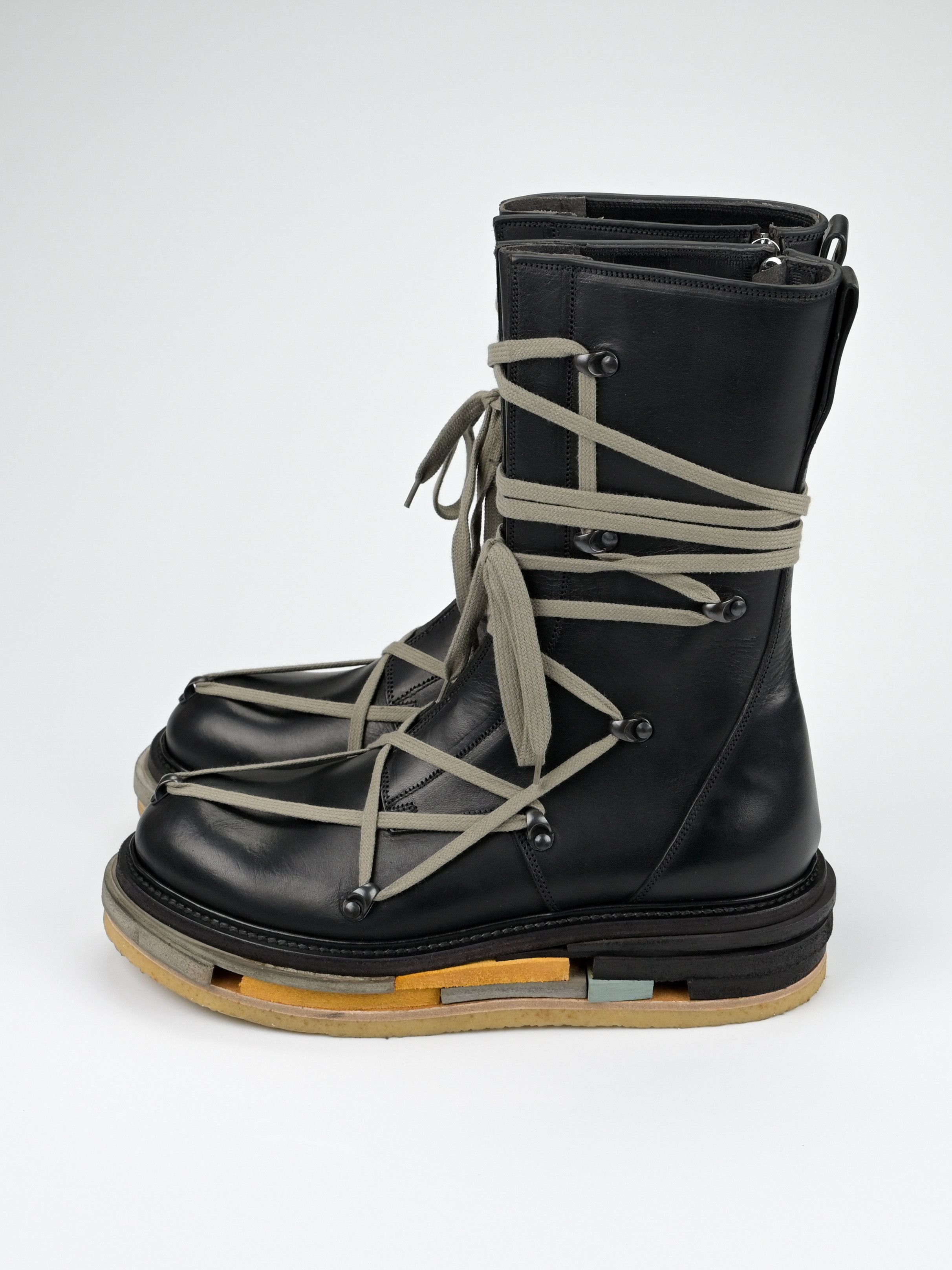 Rick Owens F/W 2017 Glitter Hexagram Creeper Boots Lego Sole Size US 10.5 / EU 43-44 - 4 Thumbnail