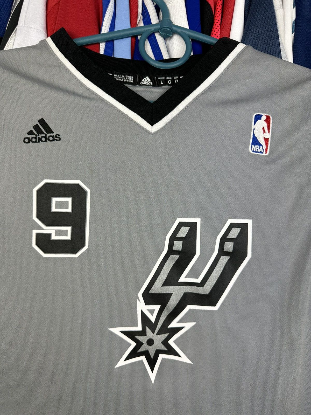 Adidas × NBA Tony Parker Jersey # 9 Adidas Young L San Antonio Spurs NBA Size US XS / EU 42 / 0 - 4 Thumbnail
