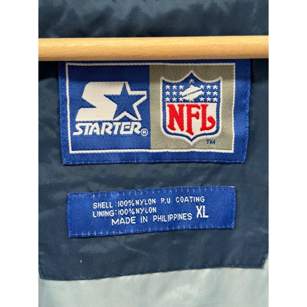 NFL × Starter × Vintage 1990's Starter Dallas Cowboys Windbreaker Zip Jacket Size US XL / EU 56 / 4 - 3 Thumbnail
