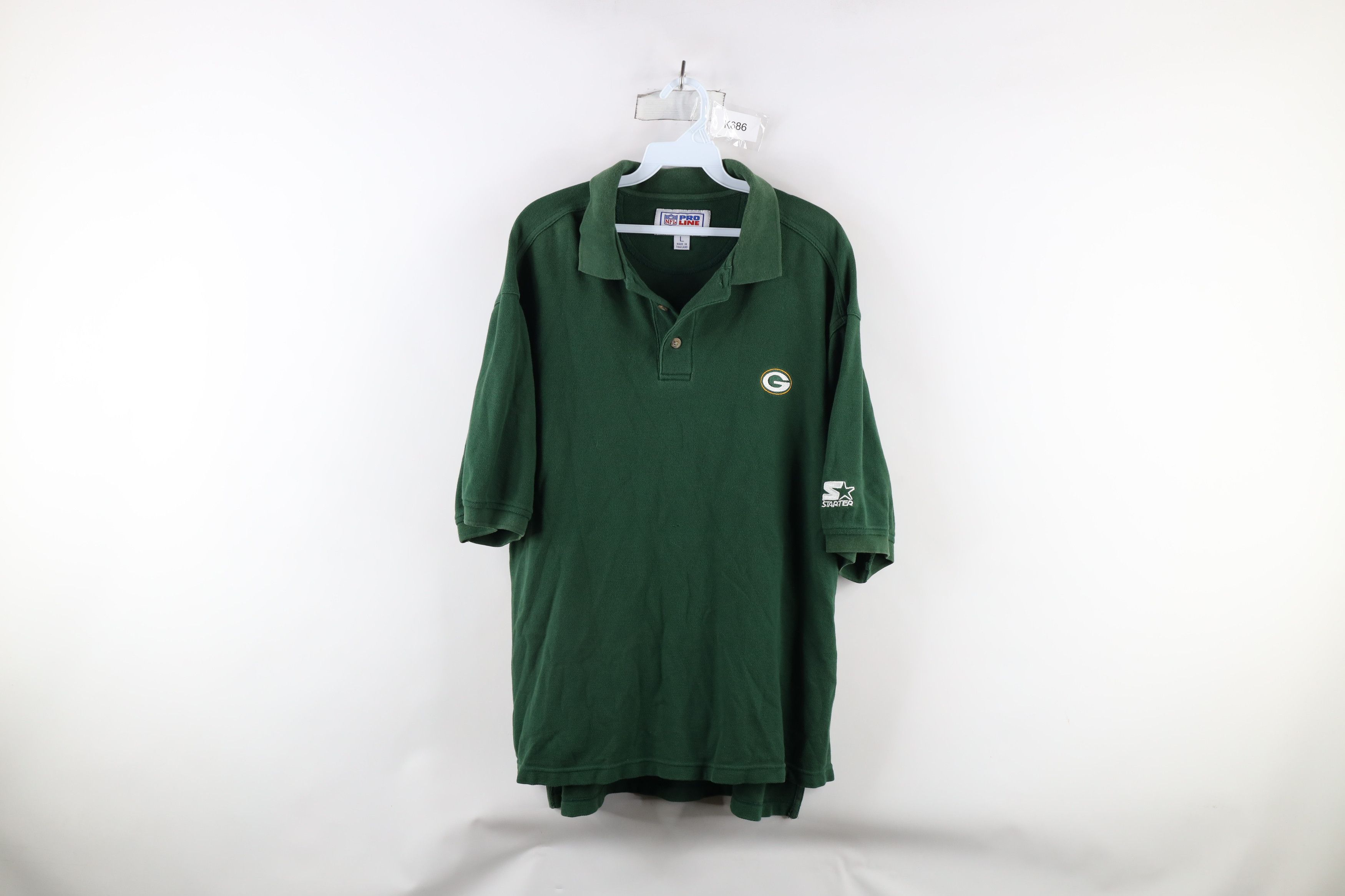 Starter × Vintage Vintage 90s Starter Pro Line Green Bay Packers Football Polo Size US L / EU 52-54 / 3 - 1 Thumbnail