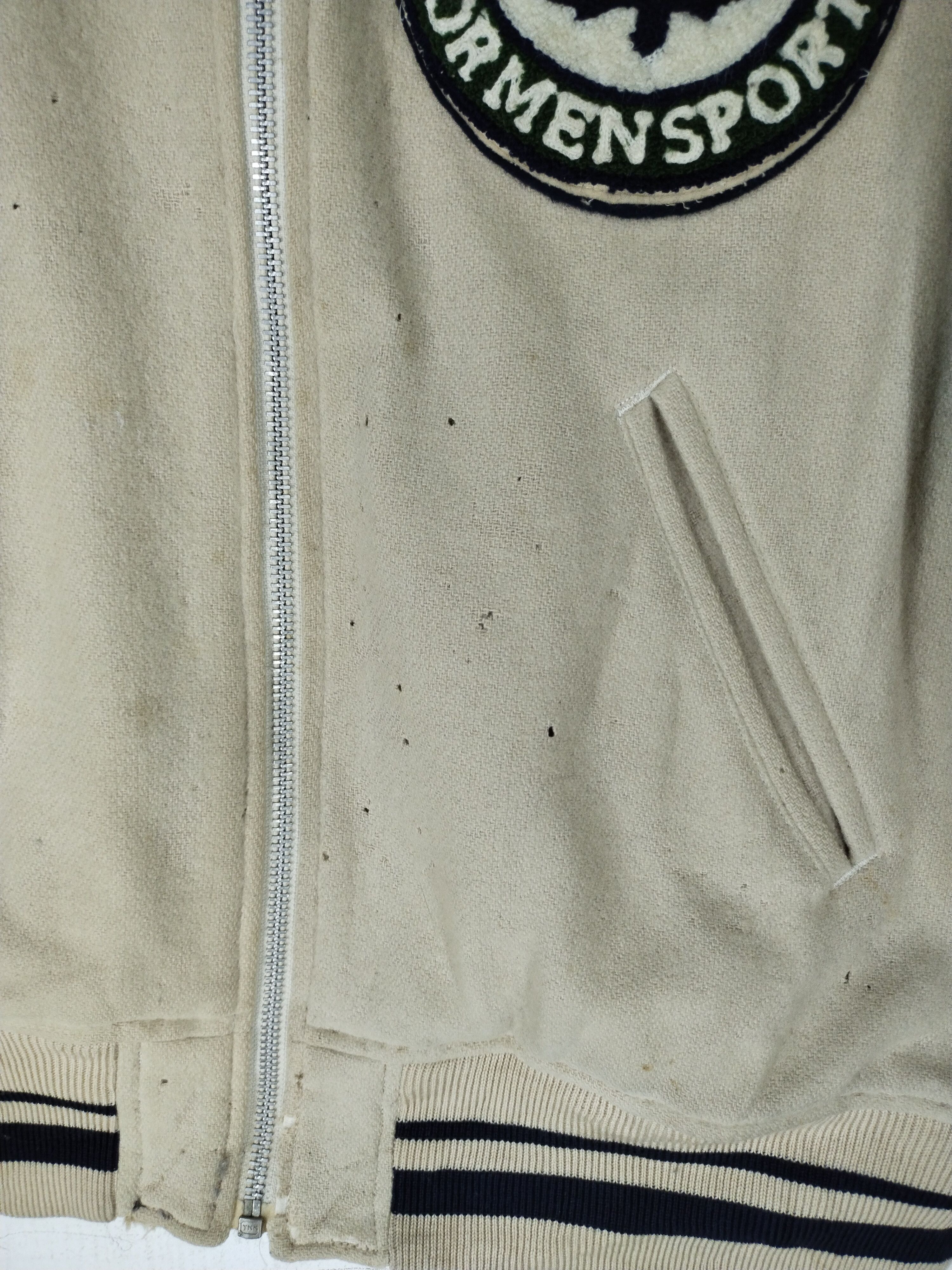 PPFM 80's Vintage PPFM Peyton Palace Sport Wool Bomber Jacket Size US L / EU 52-54 / 3 - 7 Thumbnail
