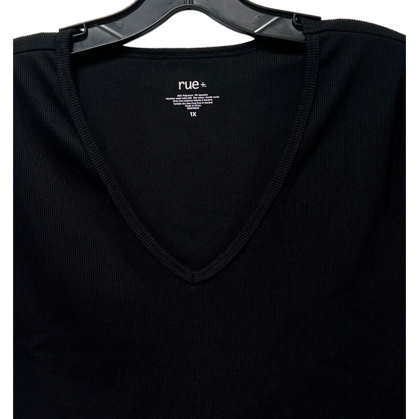 Other Rue + - Women's Short Sleeve Top - Black - 1X Size XL / US 12-14 / IT 48-50 - 11 Thumbnail
