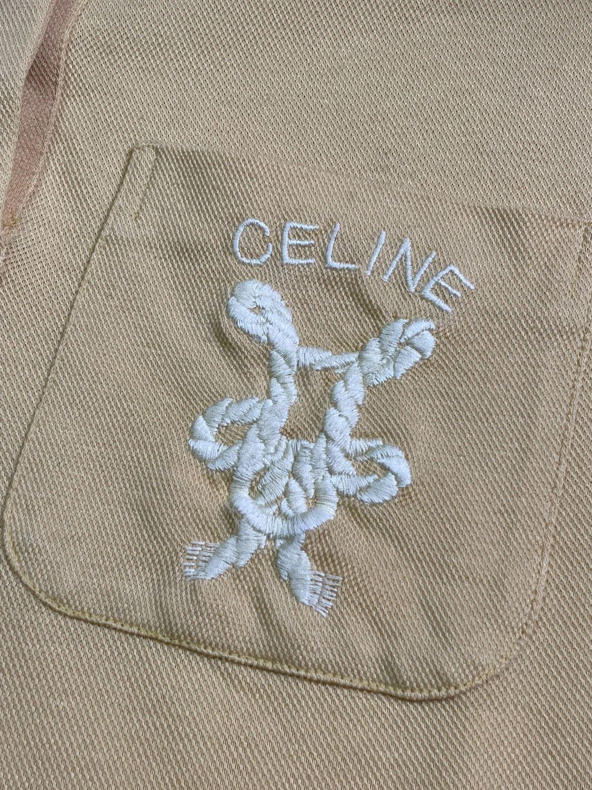Celine Vintage Celine Yellow Polo T-Shirt Pocket Logo Size US M / EU 48-50 / 2 - 5 Thumbnail