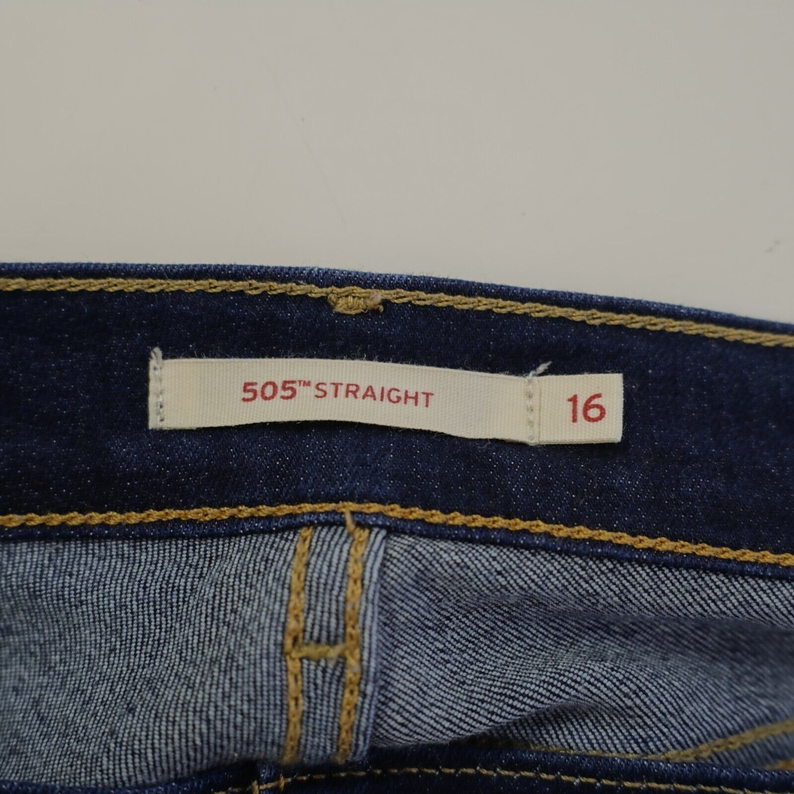 Levi's Levi's 505 Straight Dark Stone Wash Blue Denim Jeans High Ri Size 36" / US 14 / IT 50 - 6 Thumbnail