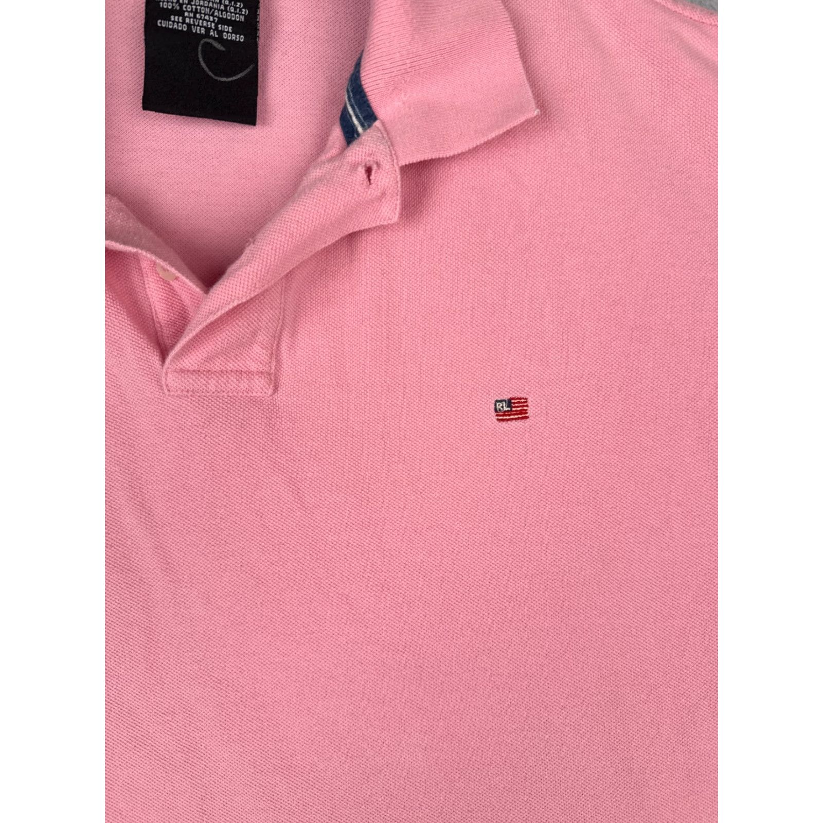 Ralph Lauren VINTAGE Ralph Lauren Polo Shirt Men Large Pink Cotton Knit Short Sleeve Casual Activewear Size US L / EU 52-54 / 3 - 6 Thumbnail