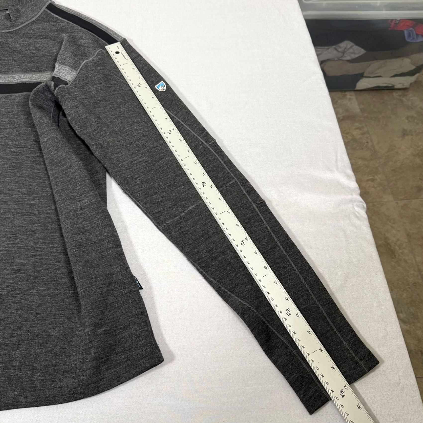 Vintage Kuhl Downhill RACR Merino Wool 1/4 Zip Sweater Mens XL Gray Mock Neck Pullover Zip Logo Knit Knitwear Regular Length Sleeve Size US XL / EU 56 / 4 - 7 Thumbnail