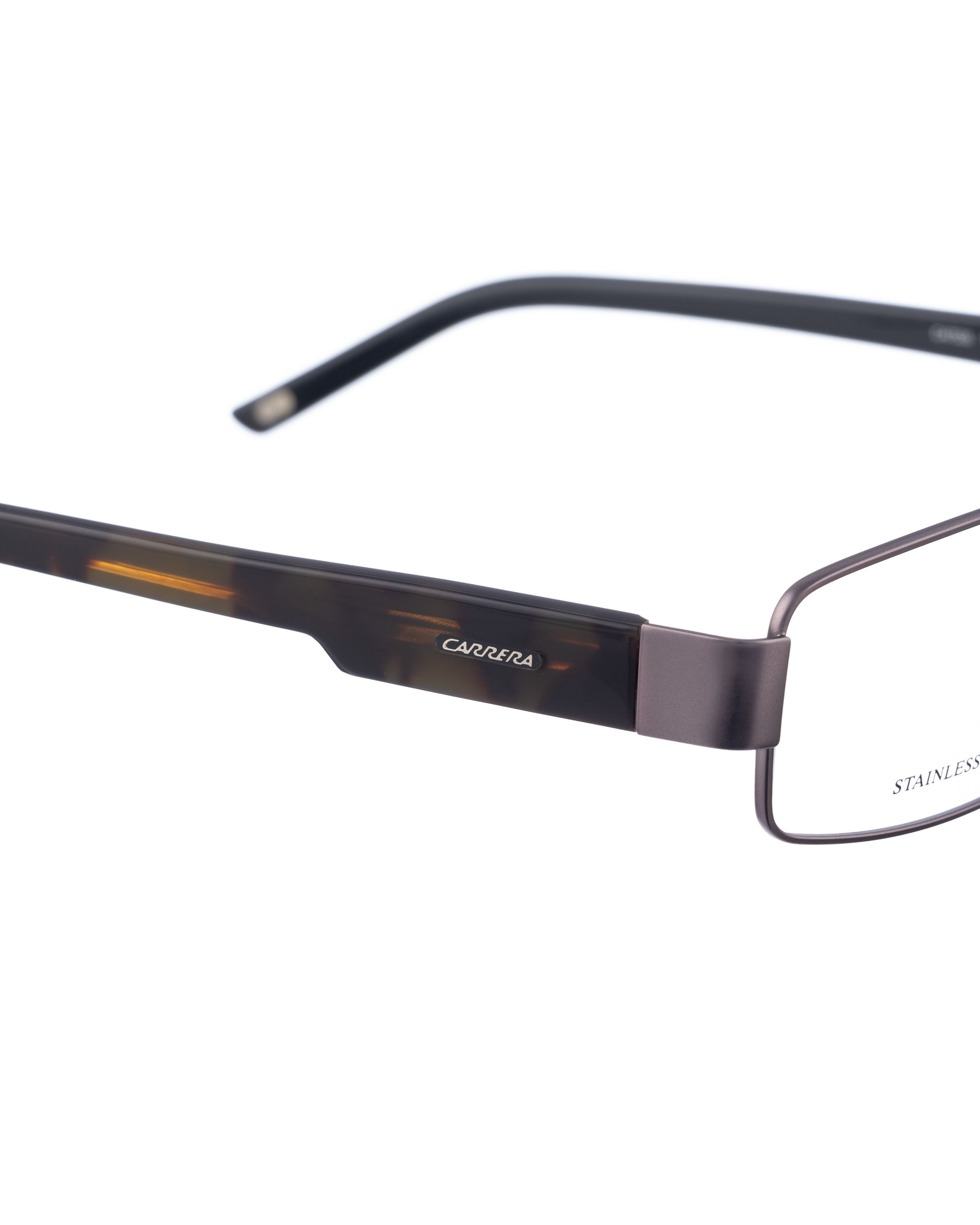 Carrera Carrera 00s Rectangular Dark Silver Glasses with Havana Size ONE SIZE - 3 Thumbnail
