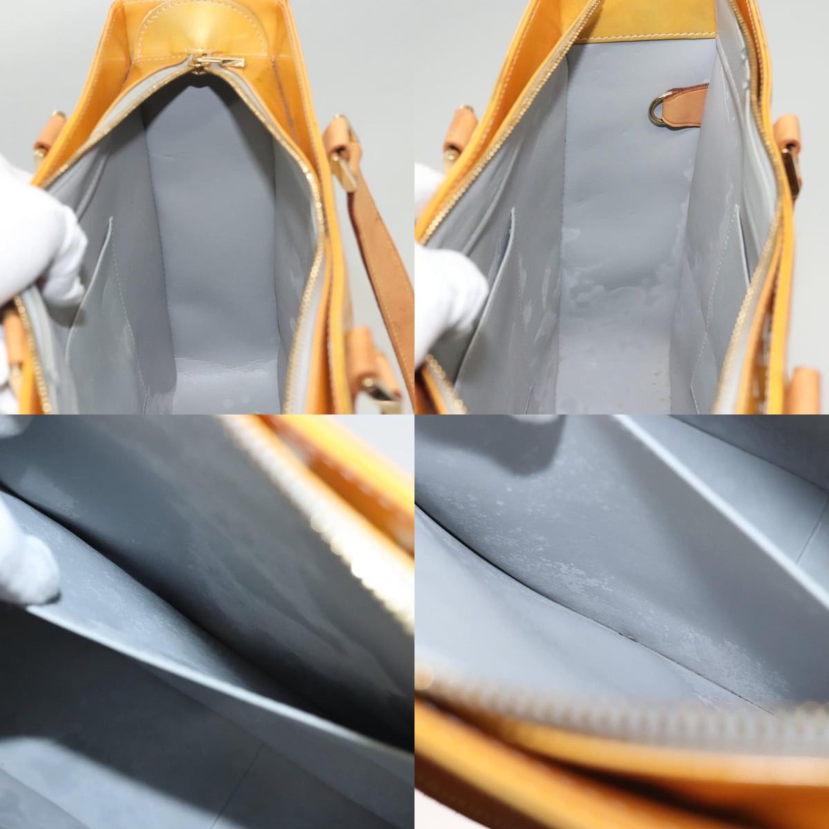 Louis Vuitton LOUIS VUITTON Monogram Vernis Columbus Tote Bag Gris M91028 Size ONE SIZE - 12 Thumbnail