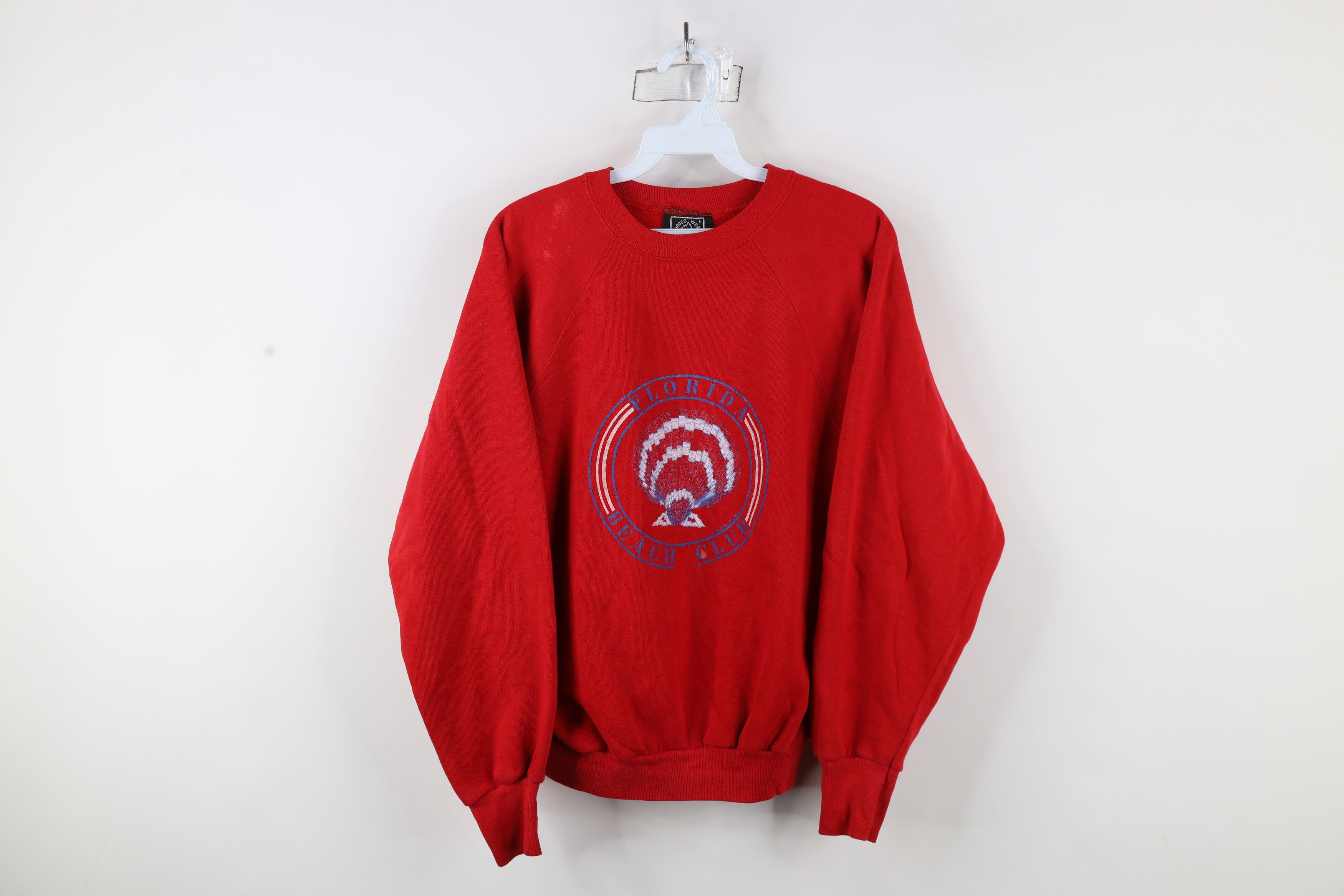 Vintage Vintage 90s Streetwear Florida Beach Club Sweatshirt USA Size L / US 10 / IT 46 - 1 Thumbnail