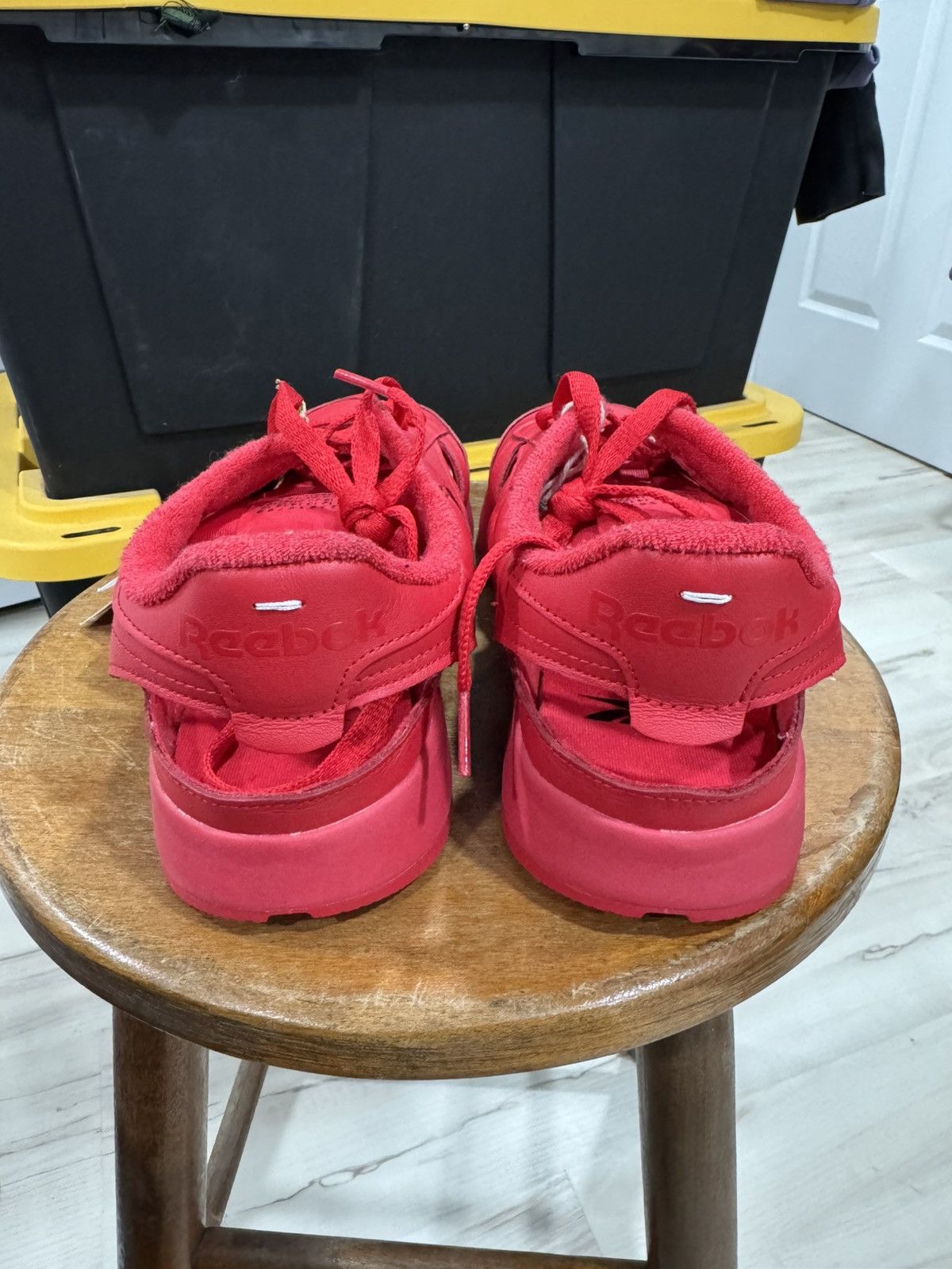 Maison Margiela × Reebok Reebok X Margiela Classic Leather Tabi Low (Red) Size US 11.5 / EU 44-45 - 3 Thumbnail