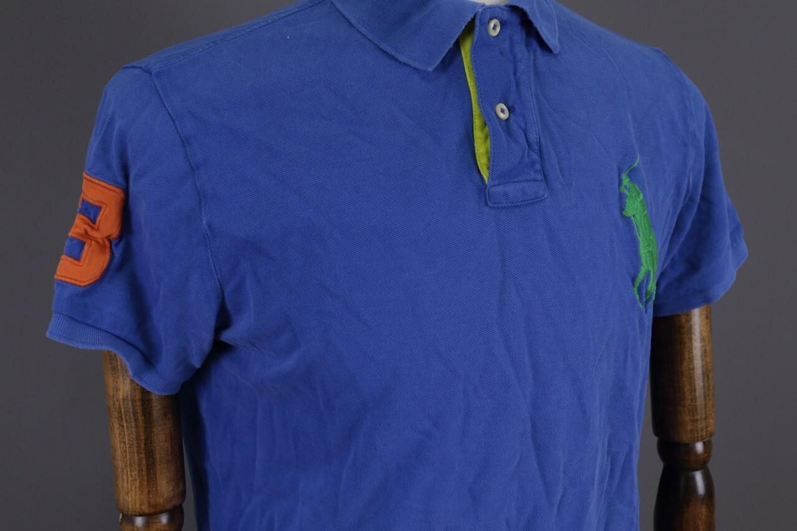 Polo Ralph Lauren Polo Ralph Lauren Blue Rugbly #3 Big Pony Polo Shirt Size L Size US L / EU 52-54 / 3 - 6 Thumbnail
