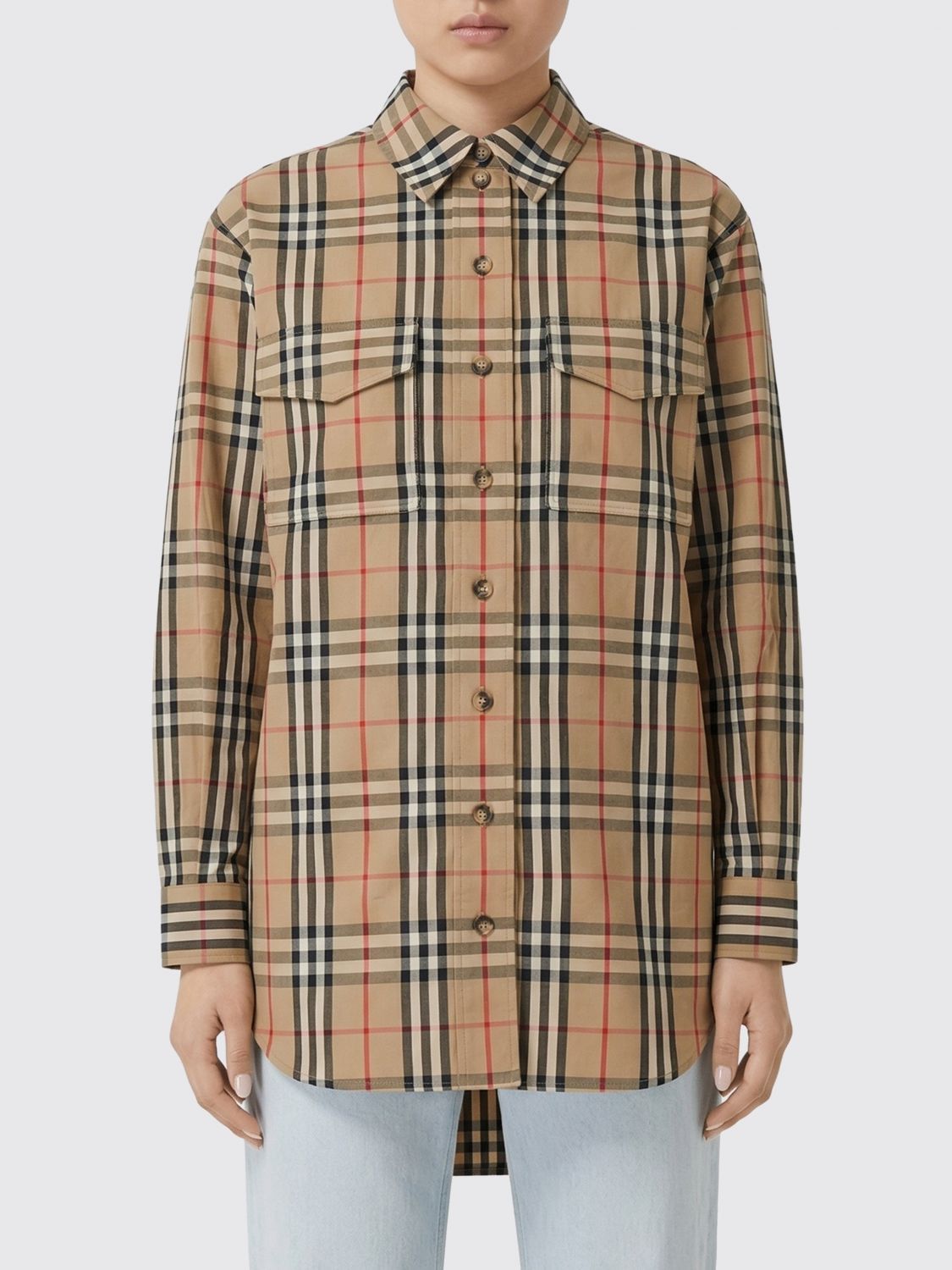 Burberry Burberry Shirt Woman Beige Size M / US 6-8 / IT 42-44 - 1 Thumbnail