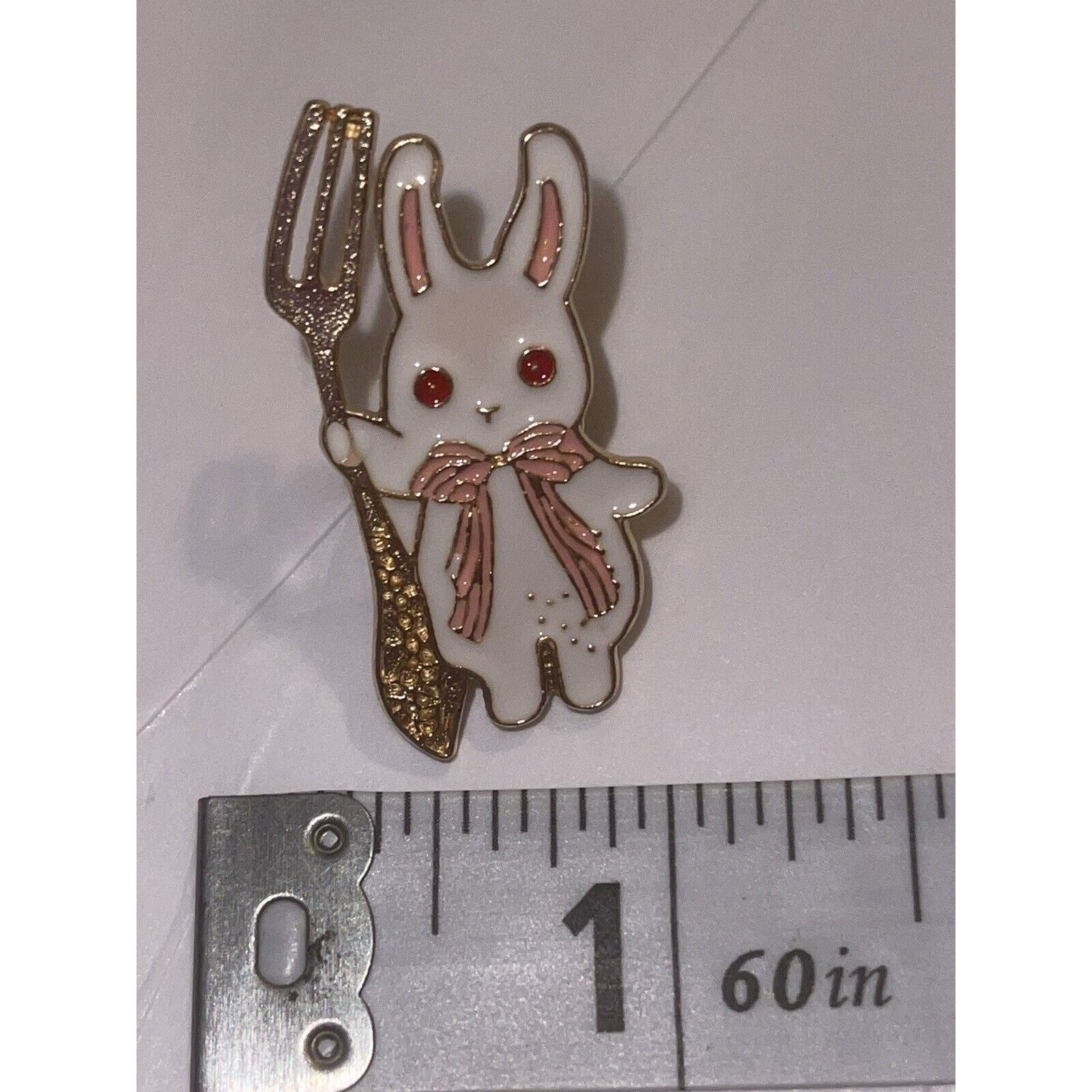 Other Bunny With Fork Pin Brooch Size ONE SIZE - 1 Preview