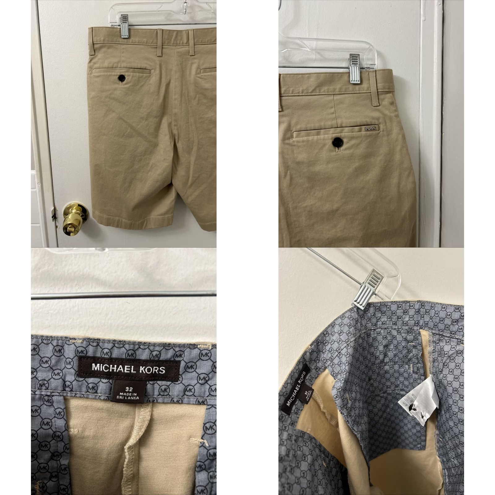 Michael Kors Michael Kors Chino Shorts Mens Sz 32 Tan Khaki 8.5” Inseam Pockets MSRP 8 Size US 33 - 8 Thumbnail