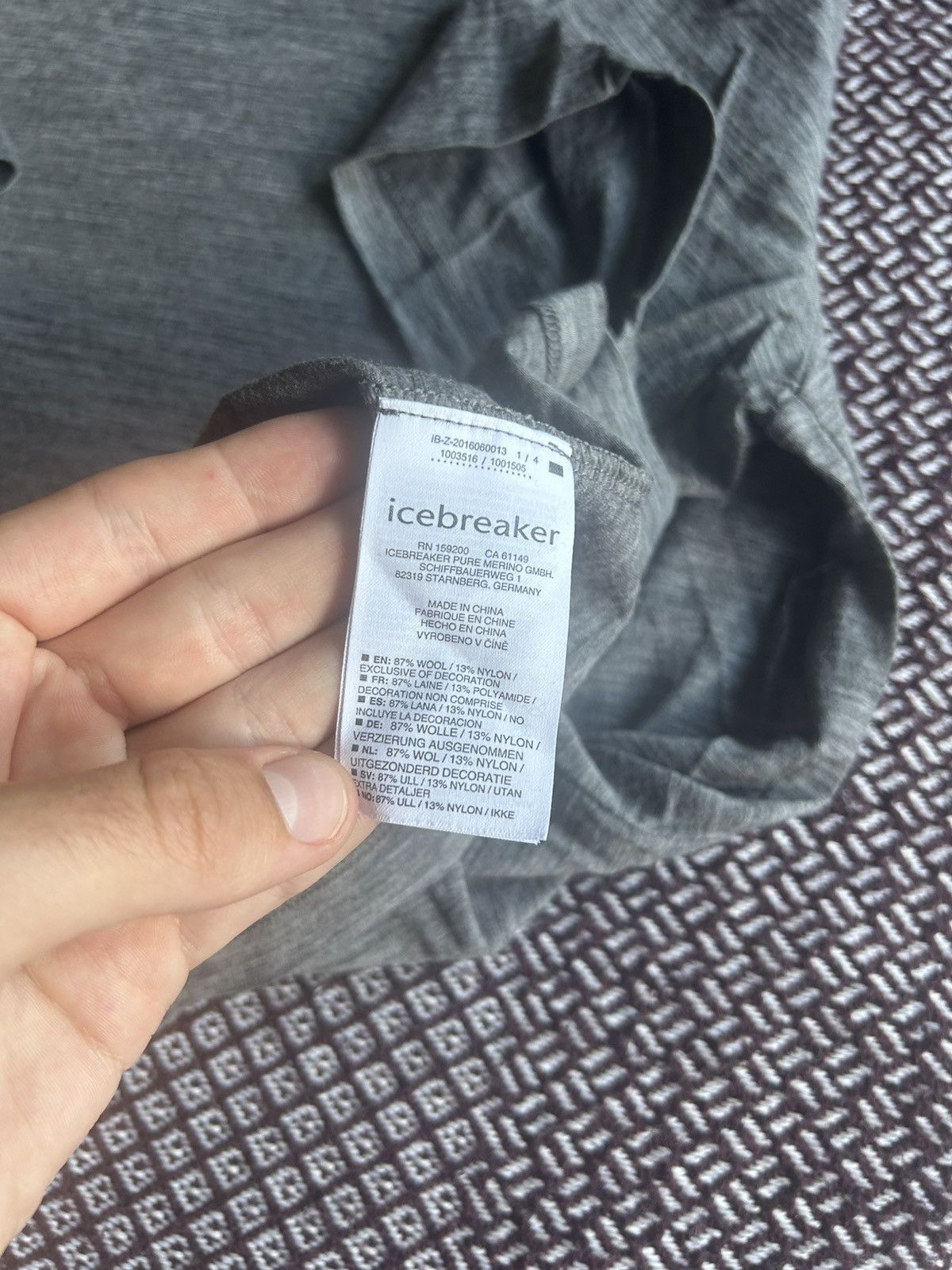 Icebreaker Icebreaker Outdoor Style Size M Grey T-shirt Wool & Nylon Size US M / EU 48-50 / 2 - 8 Thumbnail