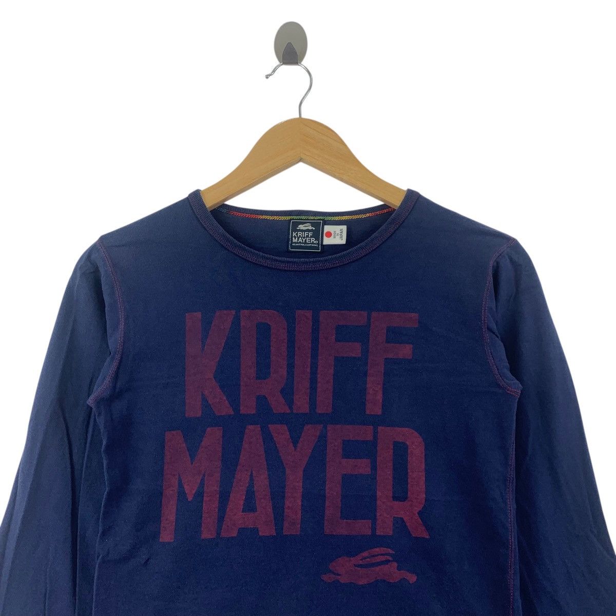 Vintage KRIFF MAYER Made In Japan Rabbit Tee Shirt Top Natural Dye Size L / US 10 / IT 46 - 3 Thumbnail