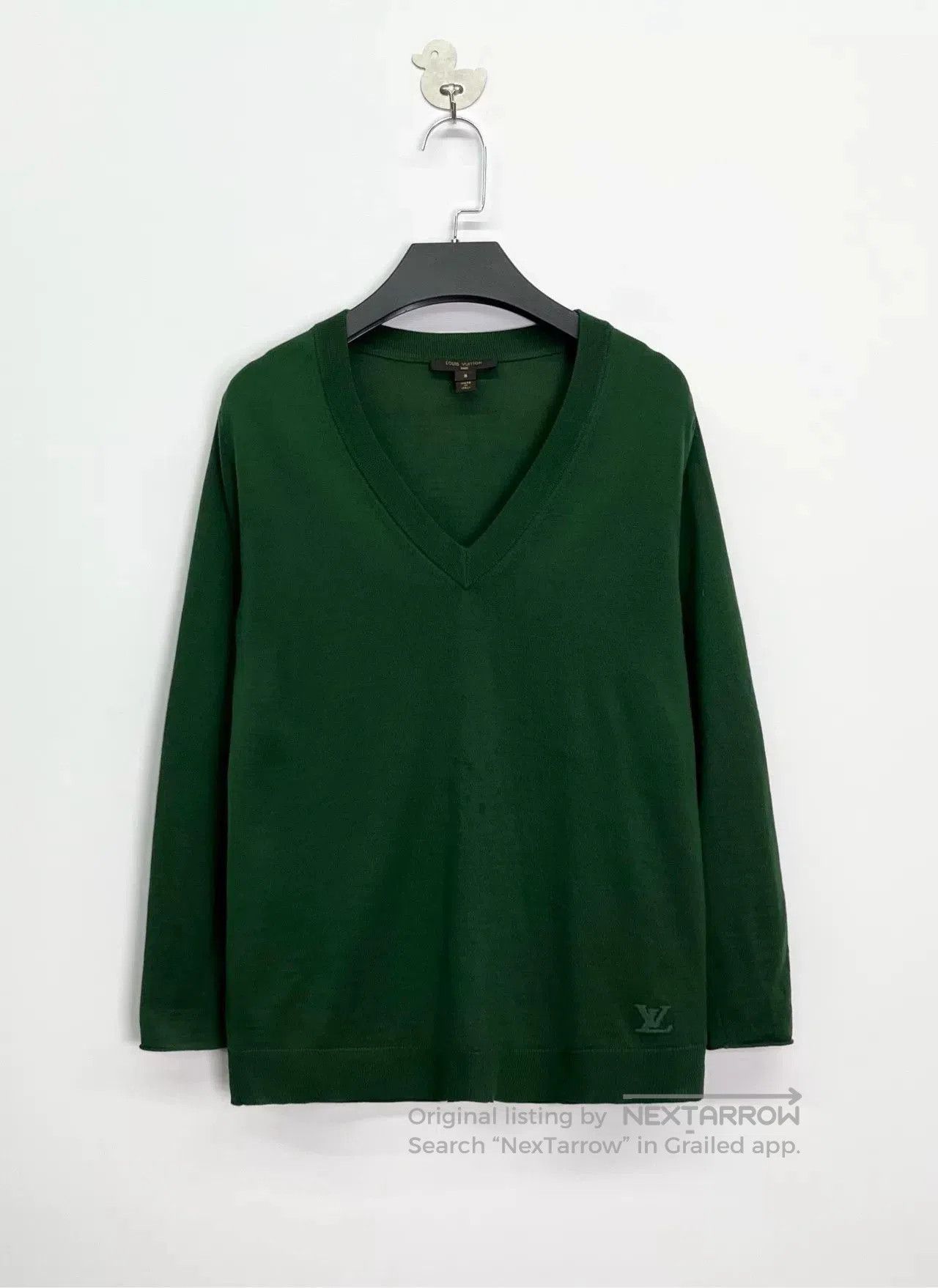 Louis Vuitton louis vuitton green wool long sleeve top. Size S / US 4 / IT 40 - 1 Thumbnail