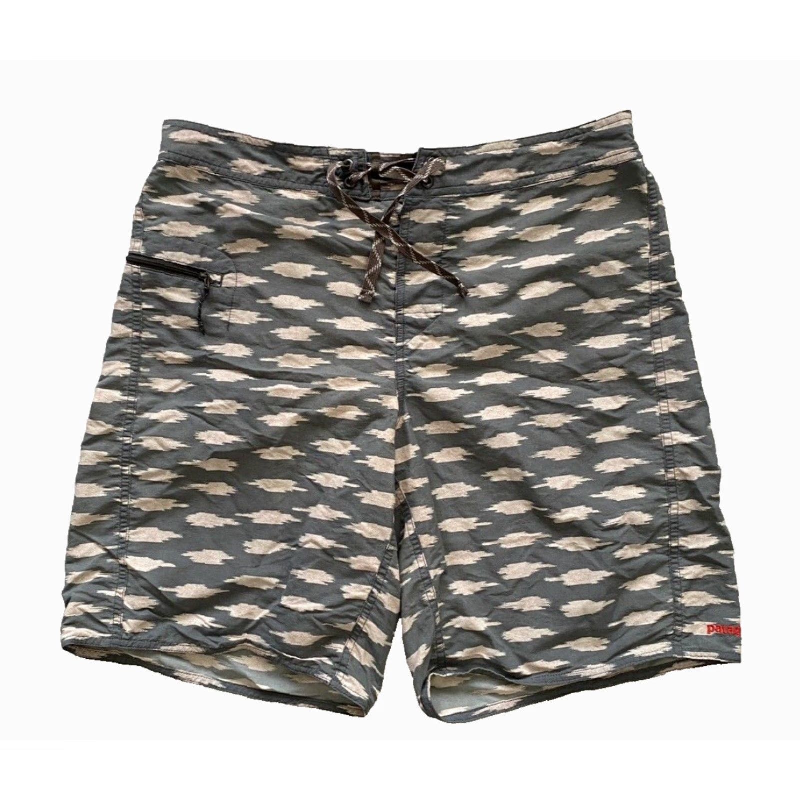 Patagonia Patagonia Wavefarer Board Shorts Men 9" Sz 34 Gray Spotted Beach Outdoor Drawstring Board Shorts Mens Size US 34 / EU 50 - 2 Thumbnail