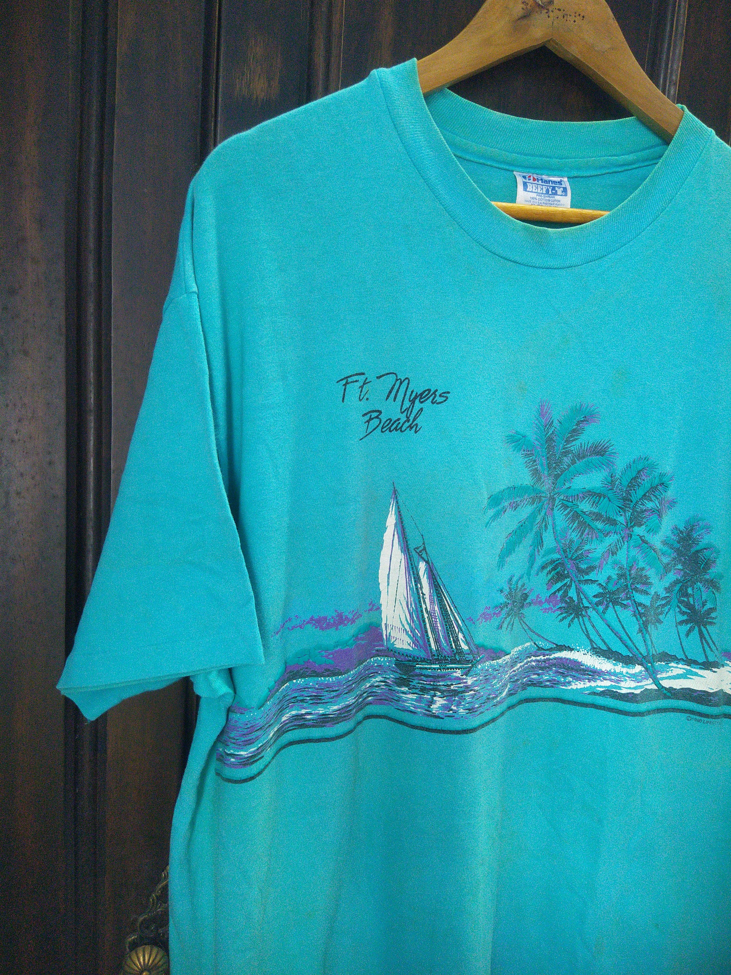 Vintage Ft. Myers Beach Super Rare Vintage 90's Size US XL / EU 56 / 4 - 4 Thumbnail