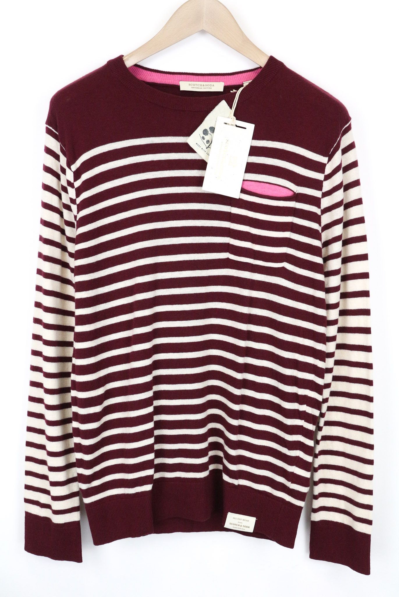 Scotch & Soda AMS COUTURE L Purple Red Cotton Wool Sweatshirt 74894 Size US L / EU 52-54 / 3 - 1 Thumbnail
