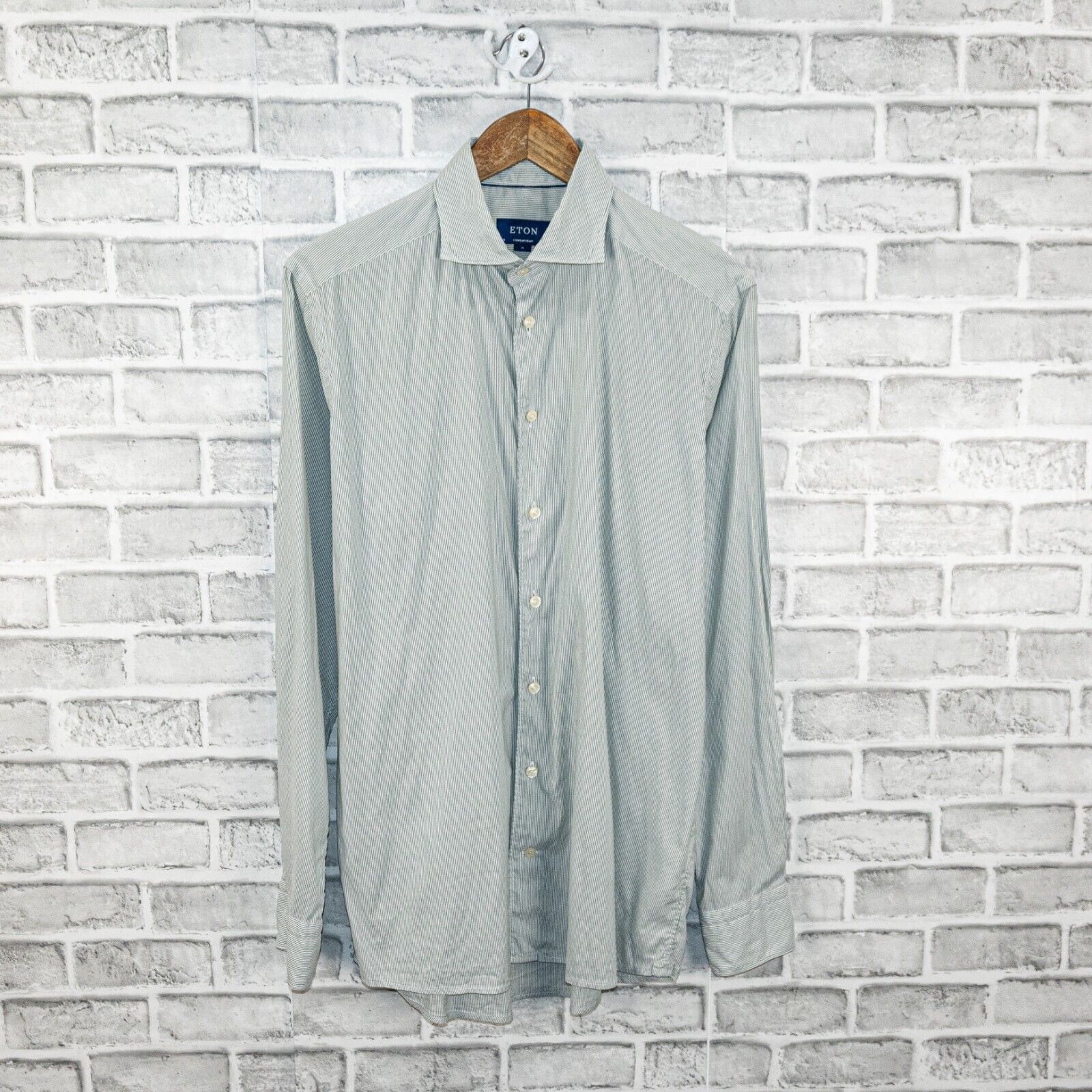 Eton ETON Contemporary Cotton Modal Poplin button up Shirt green Size US M / EU 48-50 / 2 - 1 Thumbnail