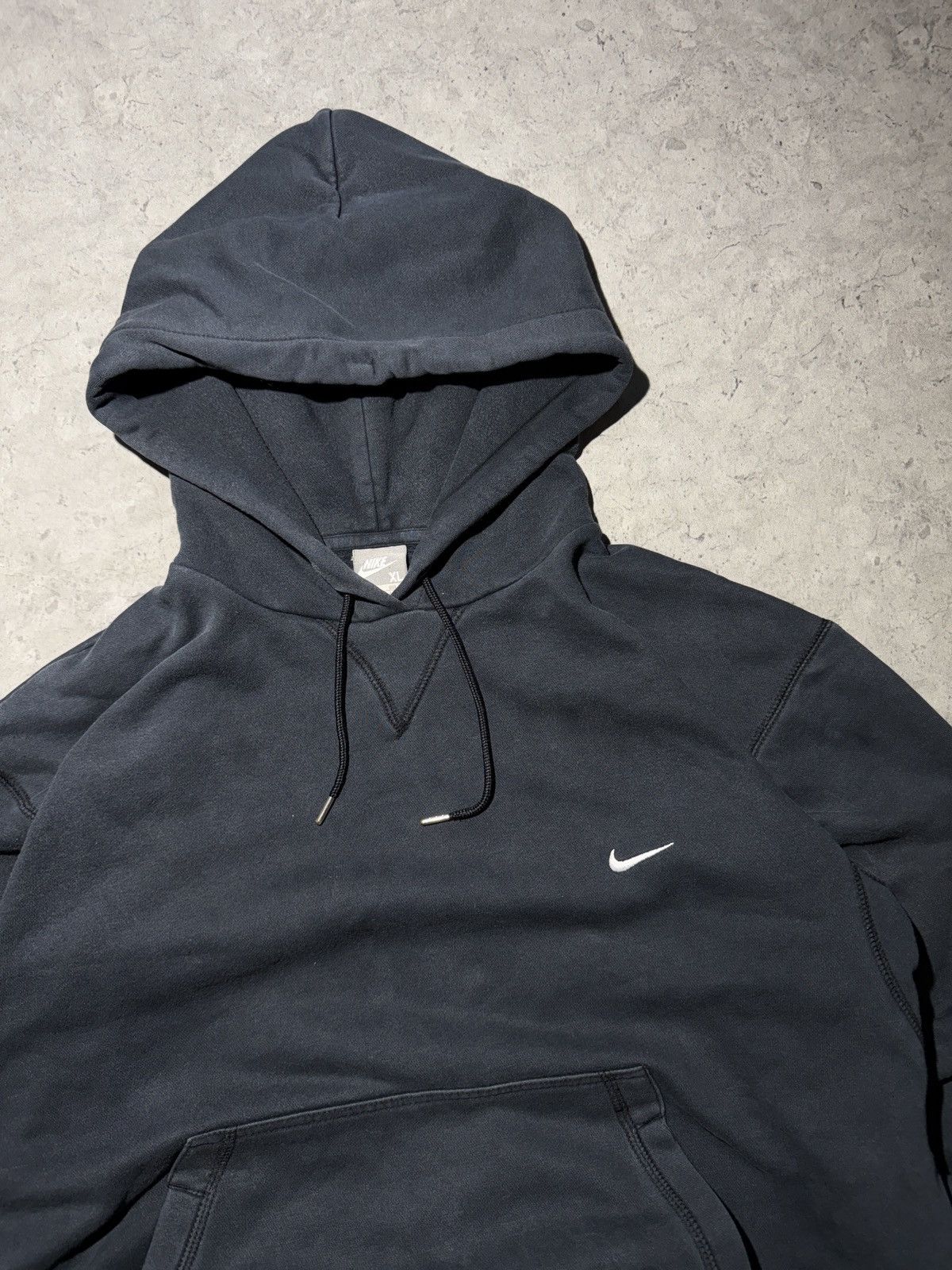 Nike × Vintage Vintage Nike Mini Swoosh Faded Zip Hoodie Y2K USA Size US XL / EU 56 / 4 - 2 Thumbnail