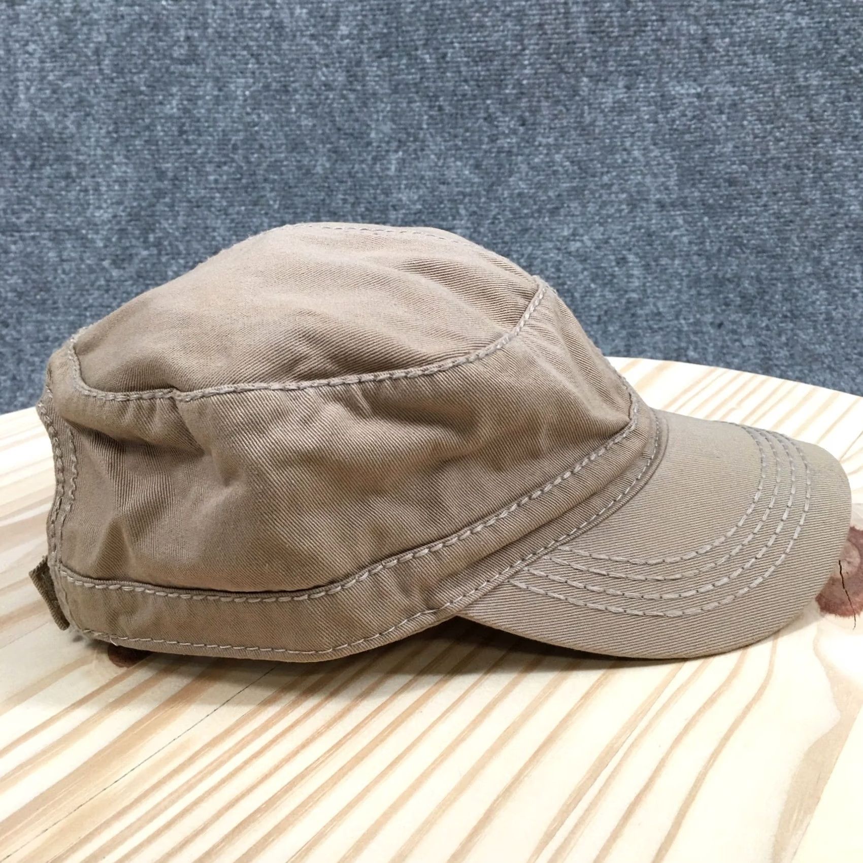 Panerai Panera Bread Employee Uniform Cadet Hat Beige Adjustable Military Style Cap Men Size ONE SIZE - 6 Thumbnail