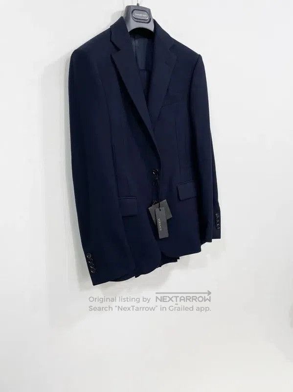 Versace Versace Dark Blue Wool Men's Outerwear . Size US S / EU 44-46 / 1 - 3 Thumbnail