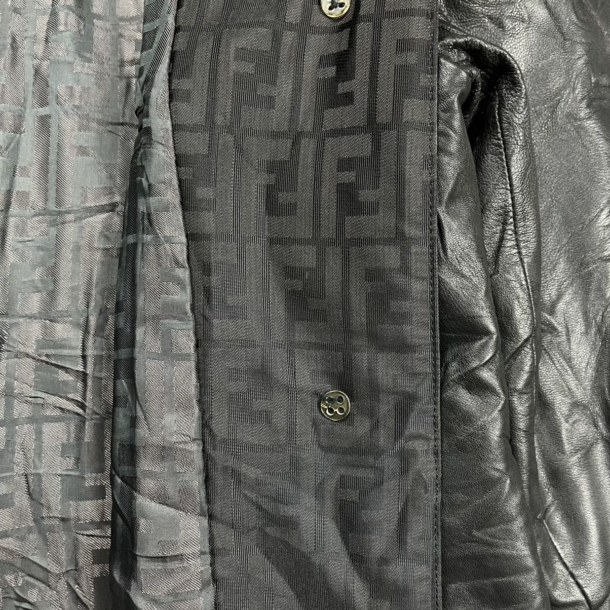 Fendi Vintage Fendi fur collar leather coat jacket Size S / US 4 / IT 40 - 12 Thumbnail