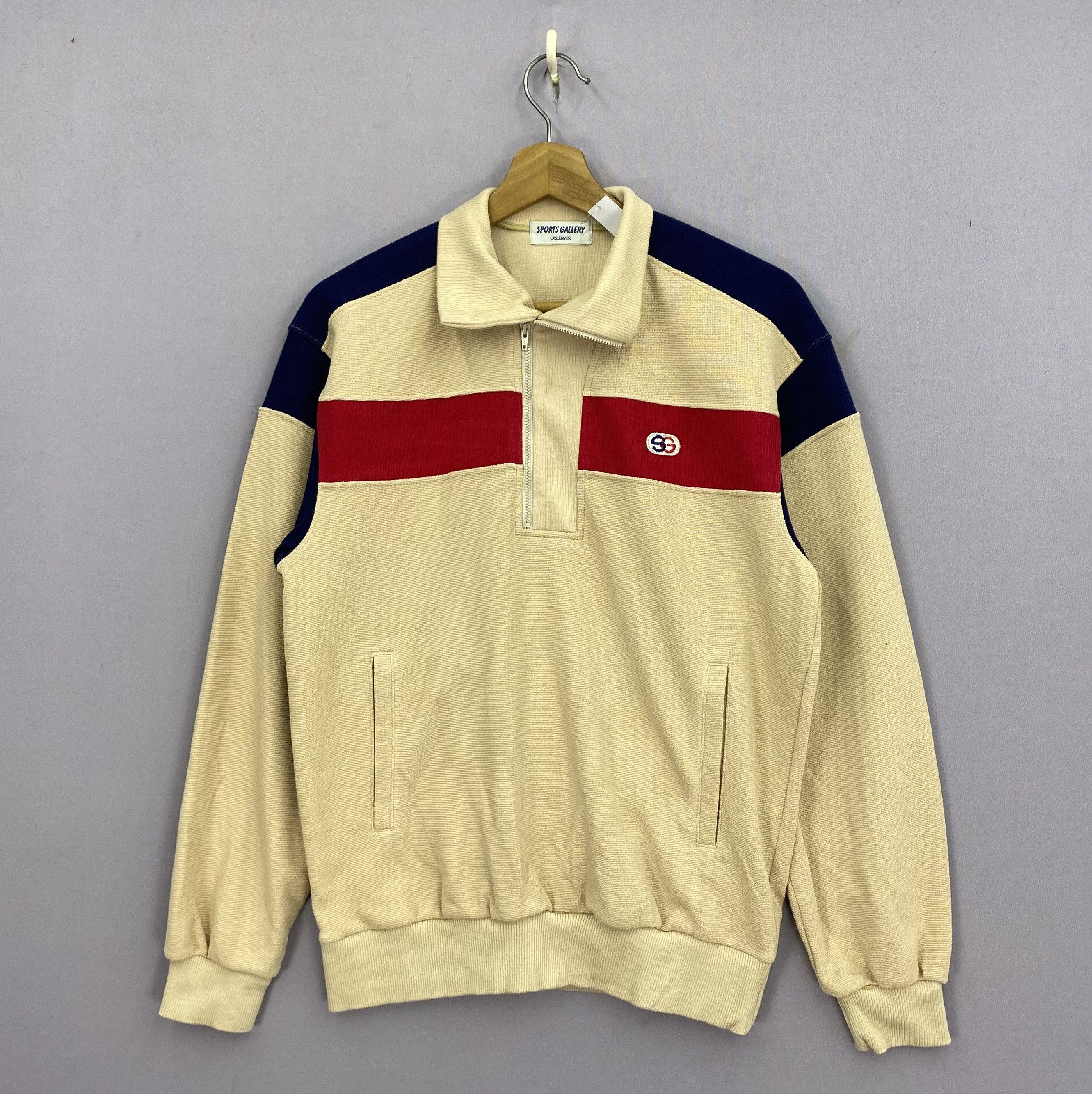 Goldwin Vintage Goldwin Sweater 90s Sports Track Top Sweatshirt Size US S / EU 44-46 / 1 - 1 Thumbnail