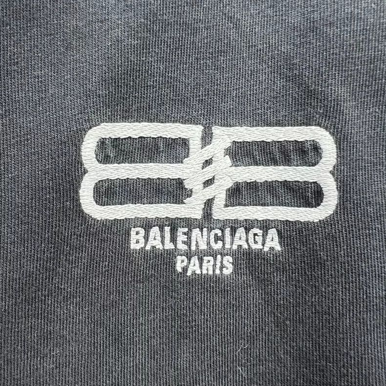 Balenciaga Balenciaga Black BB Embroidered Slogan Logo Short Sleeve Size US M / EU 48-50 / 2 - 3 Thumbnail