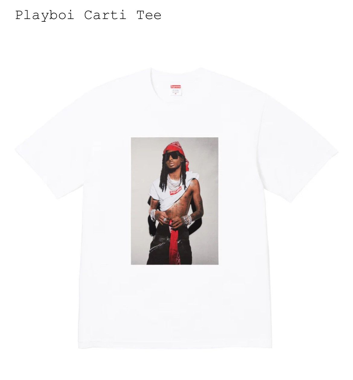 Supreme Playboi Carti x Supreme Tee White Size US M / EU 48-50 / 2 - 1 Preview