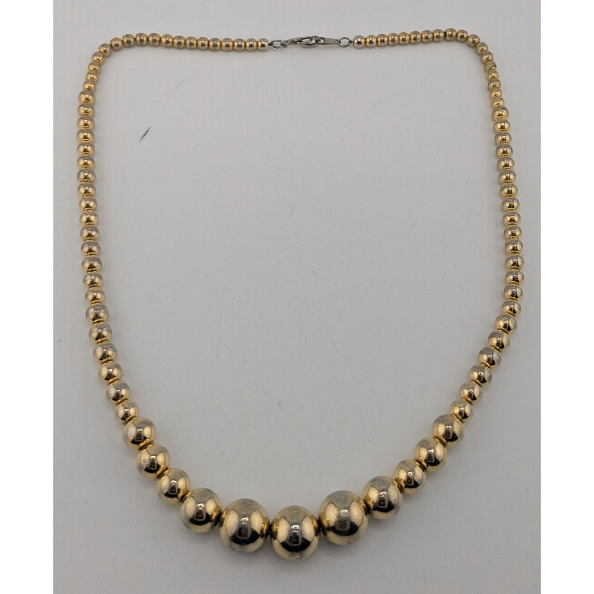 Other Vintage Glam Gold-Tone Graduated Bead Necklace With Lobster Size ONE SIZE - 4 Thumbnail