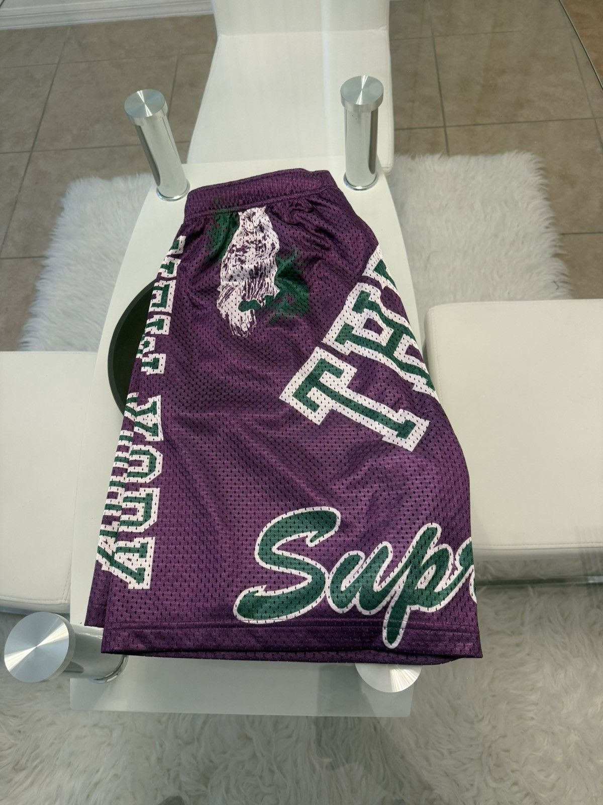 Supreme Supreme Varsity Mesh Short Purple Size US 29 - 16 Thumbnail