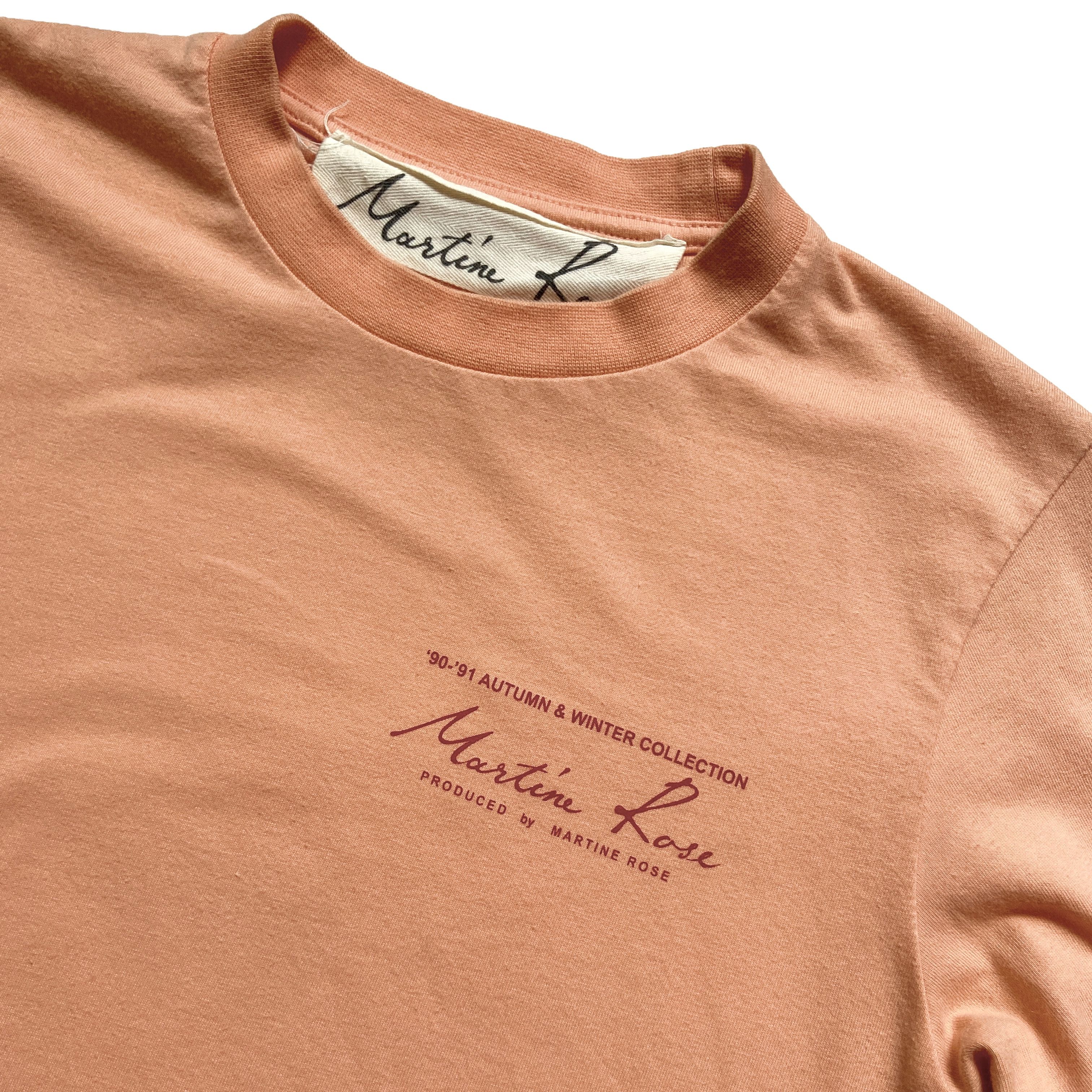 Martine Rose MARTINE ROSE ORANGE PEACH COTTON LONG SLEEVE LOGO TEE Size US XS / EU 42 / 0 - 3 Thumbnail