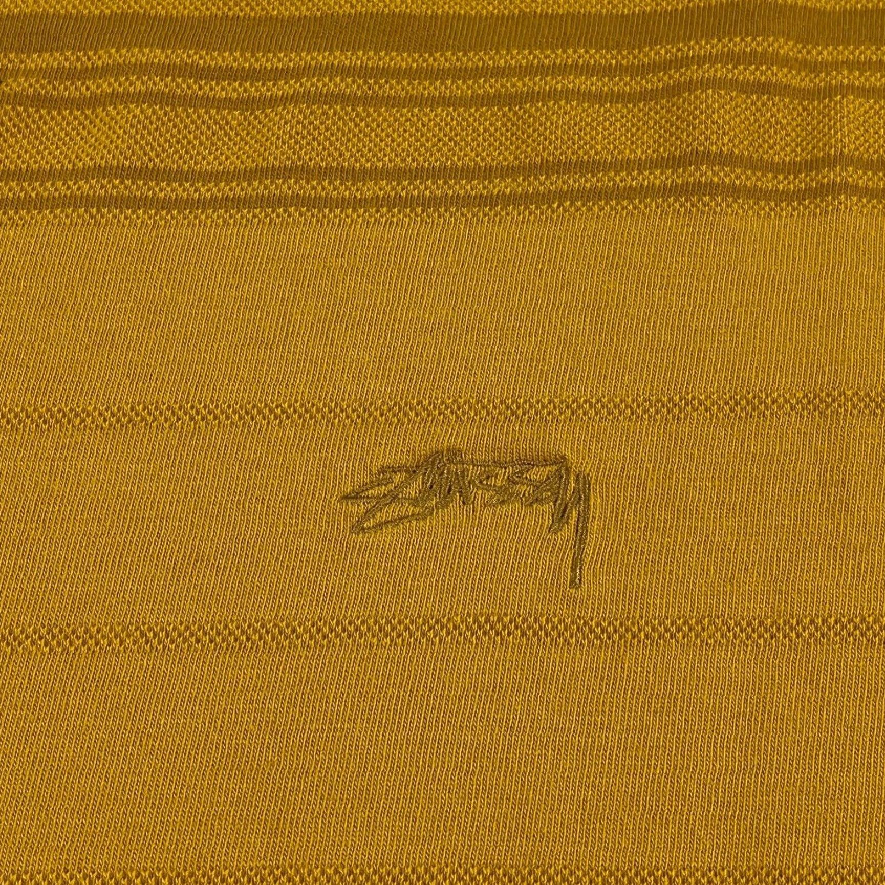 Vintage Stussy Long Sleeve Shirt Mens Medium Yellow Striped Streetwear Skater Size US M / EU 48-50 / 2 - 2 Thumbnail