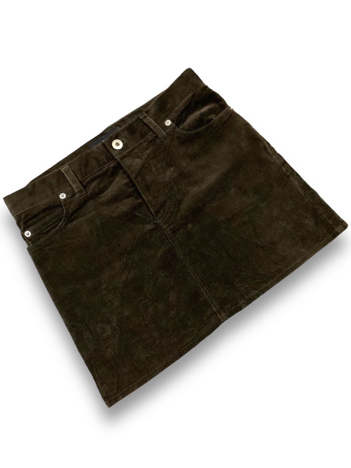 Jil Stuart Vintage Jill Stuart Button Fly Velvet Corduroy Mini Skirt Size 27" / US 4 / IT 40 - 3 Thumbnail