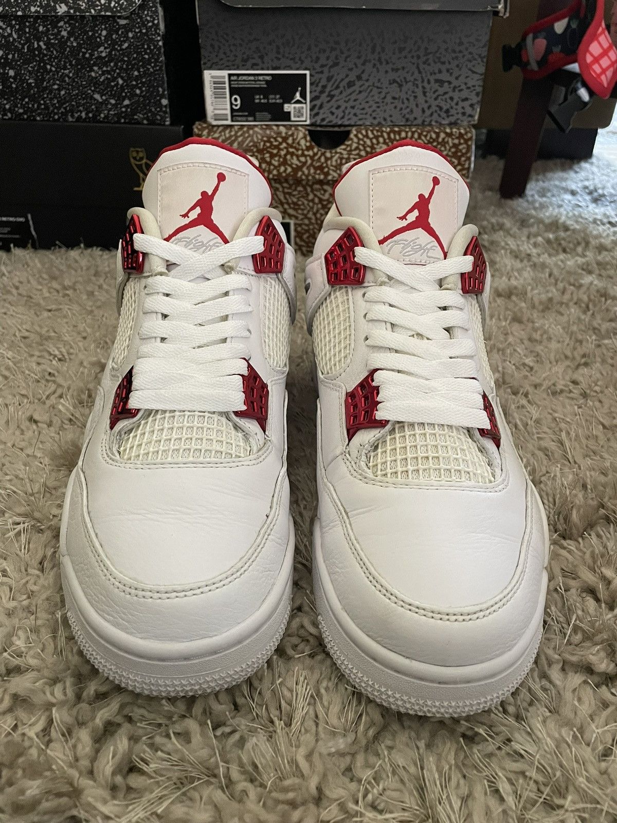 Jordan Brand Jordan 4 Metallic Red sz 9 Size US 9 / EU 42 - 4 Thumbnail