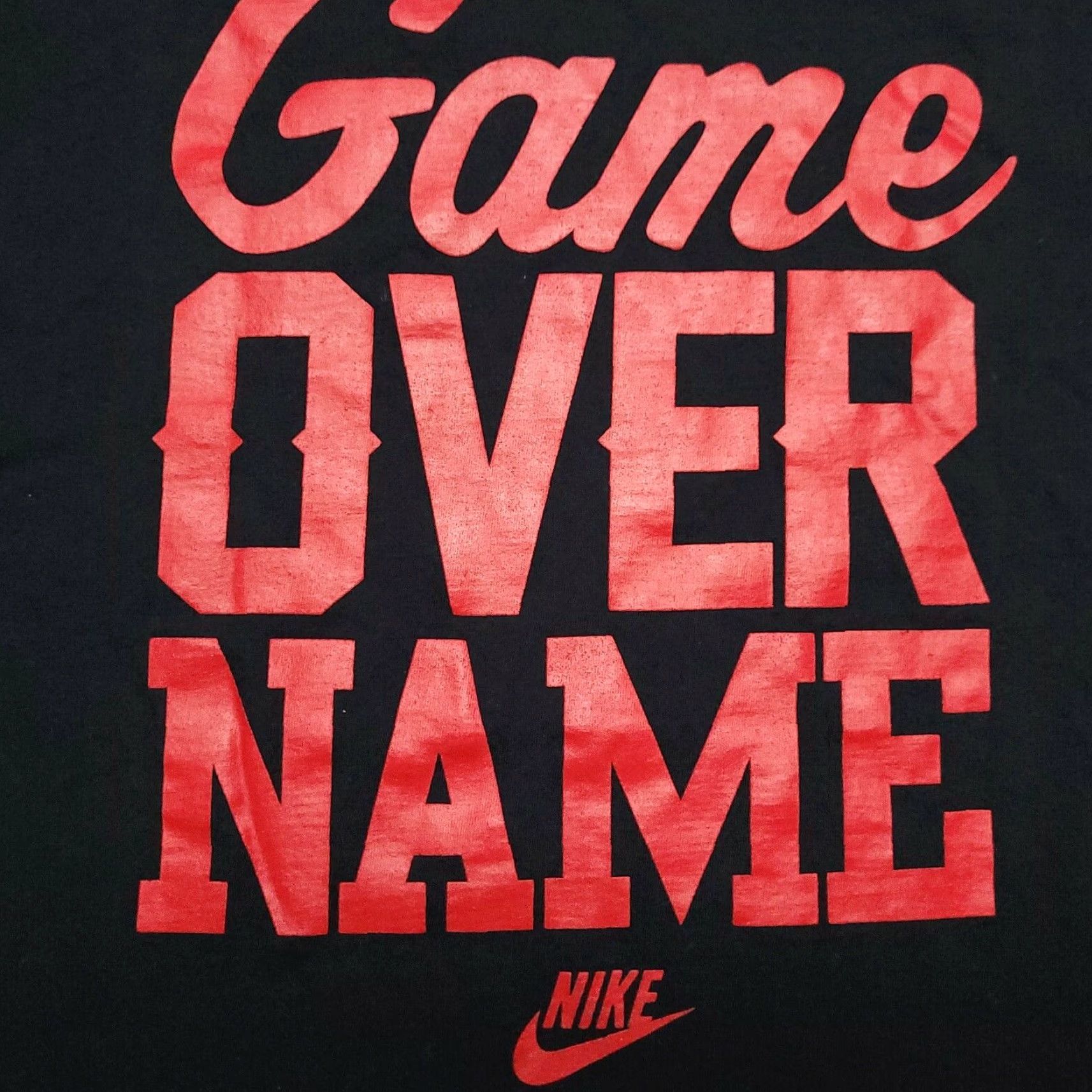 Nike NIKE Black Game Over Graphic T-Shirt Adult Large Short Sleeve Cotton Mens Size US L / EU 52-54 / 3 - 2 Thumbnail