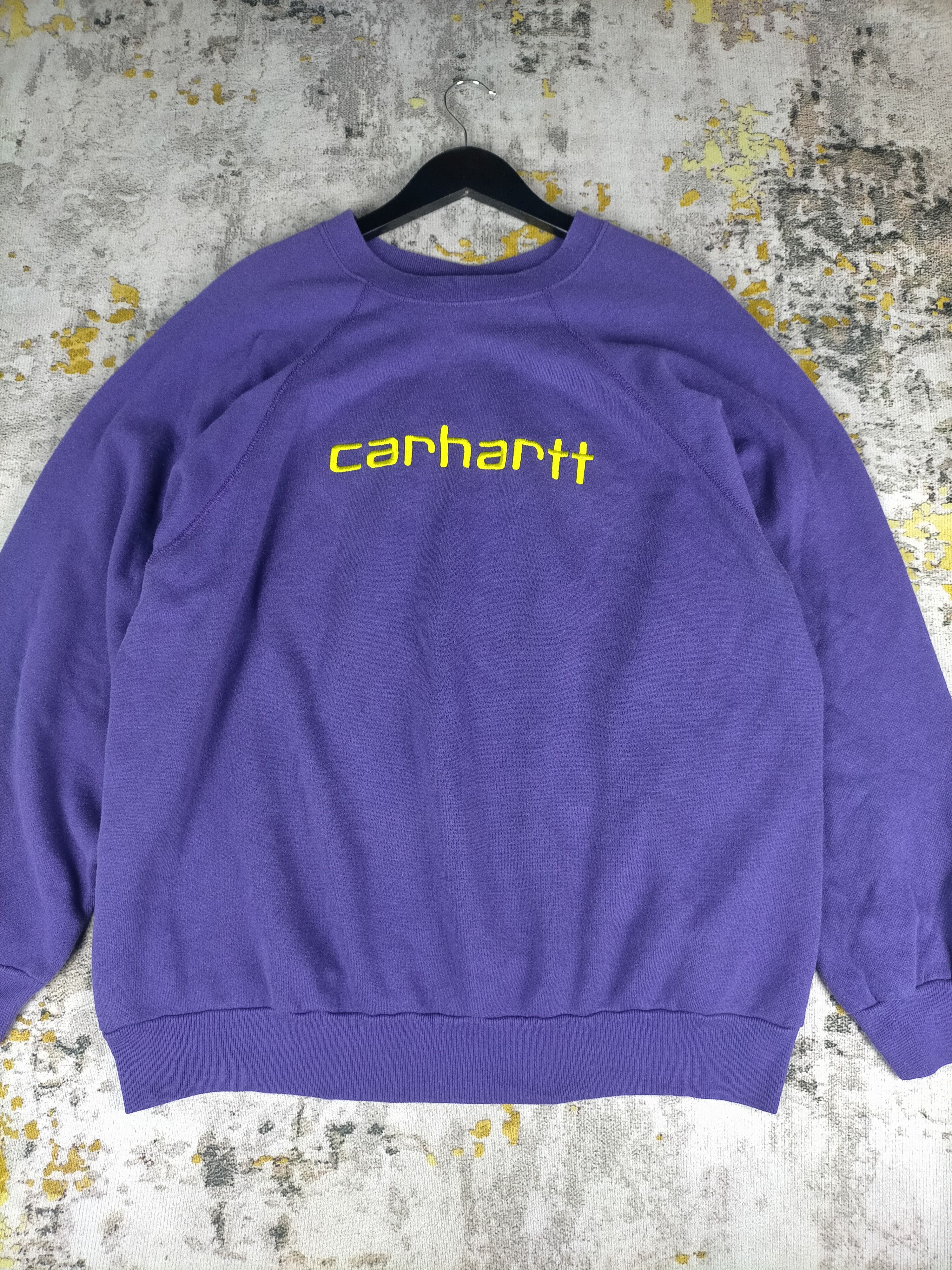 Carhartt 🔥90s Vintage Carhartt Spell out Sweatshirt Size US XL / EU 56 / 4 - 1 Thumbnail
