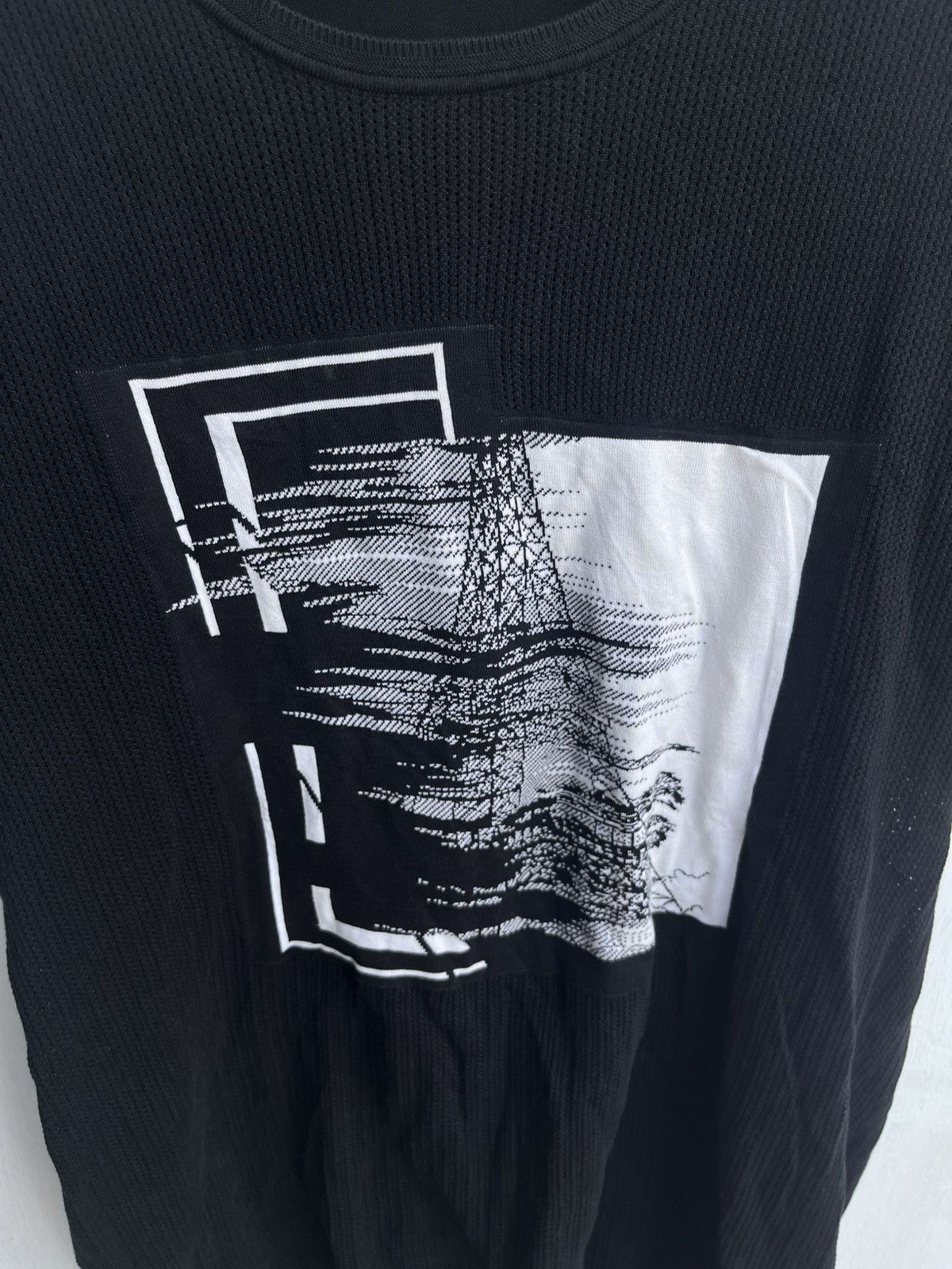 Japanese Brand LAXDN HOMME MESH TOP BLACK TEE PUNK LGB ART EIFFEL Size US M / EU 48-50 / 2 - 2 Thumbnail