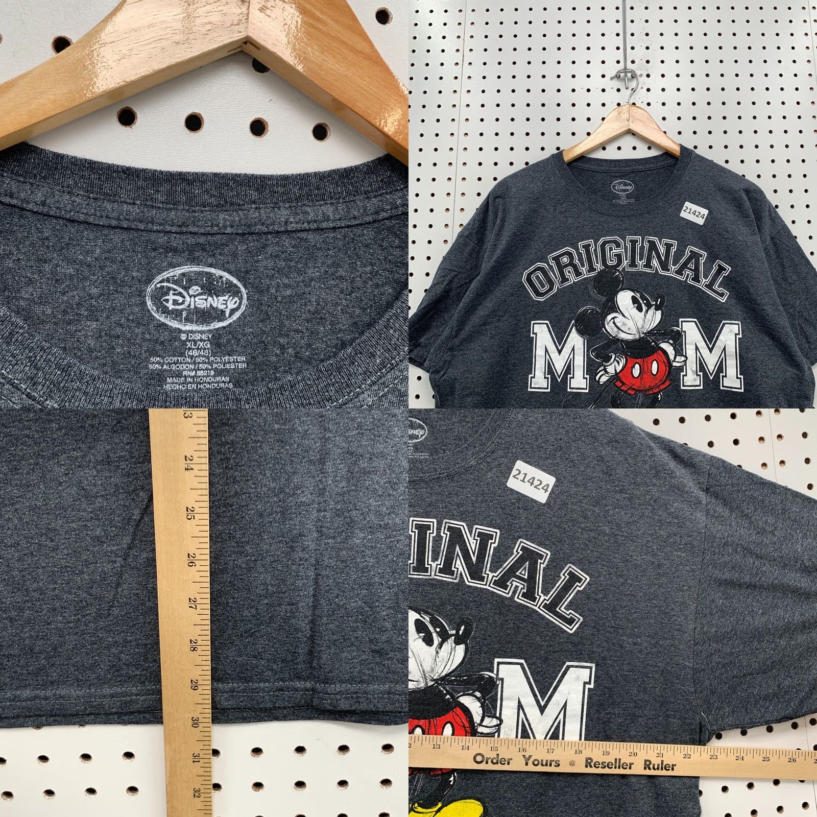 Disney Disney Mickey Mouse’s MOM Shirt Black Womens XL Short Sleeve T-Shirt Size XL / US 12-14 / IT 48-50 - 8 Thumbnail