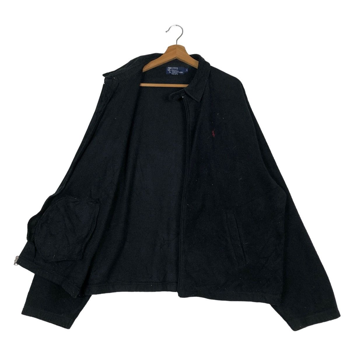 Polo Ralph Lauren 🔥BLACK VINTAGE FLEECE JACKET ZIPPER POLO RALPH LAUREN Size US L / EU 52-54 / 3 - 11 Thumbnail