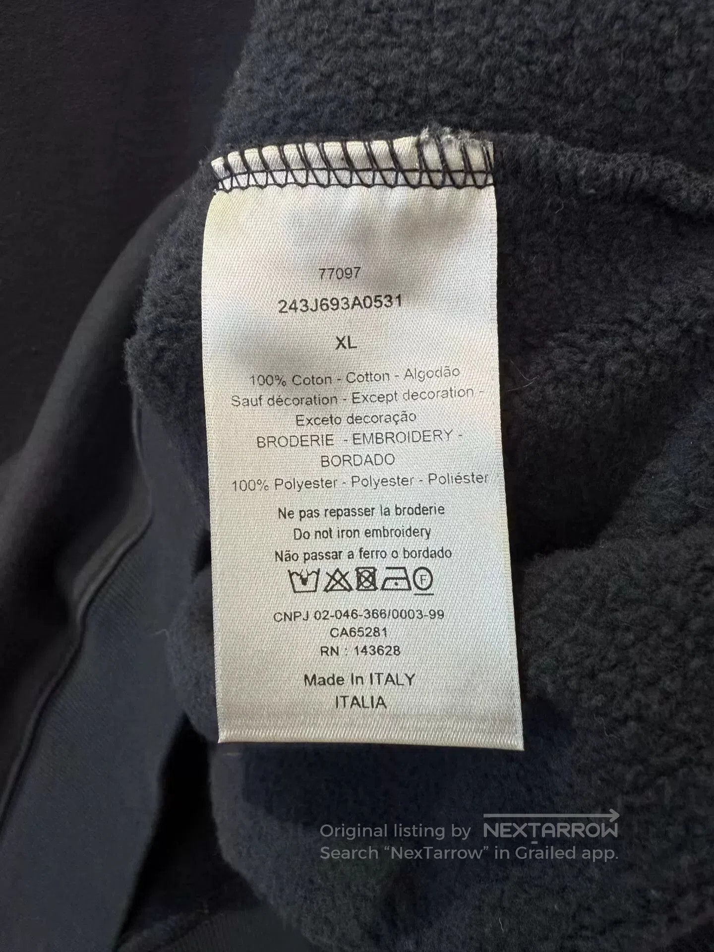 Dior dior black embroidered logo sweatshirt for men. Size US XL / EU 56 / 4 - 3 Thumbnail