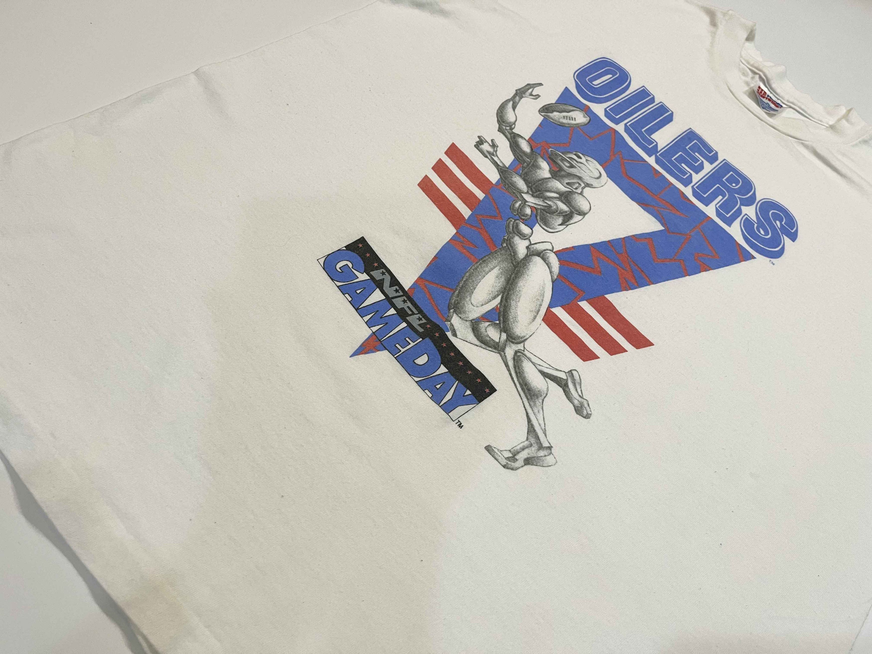 Hanes × NFL × Vintage Vintage Hanes NFL Houston Oilers Football T-Shirt Size US XL / EU 56 / 4 - 6 Thumbnail