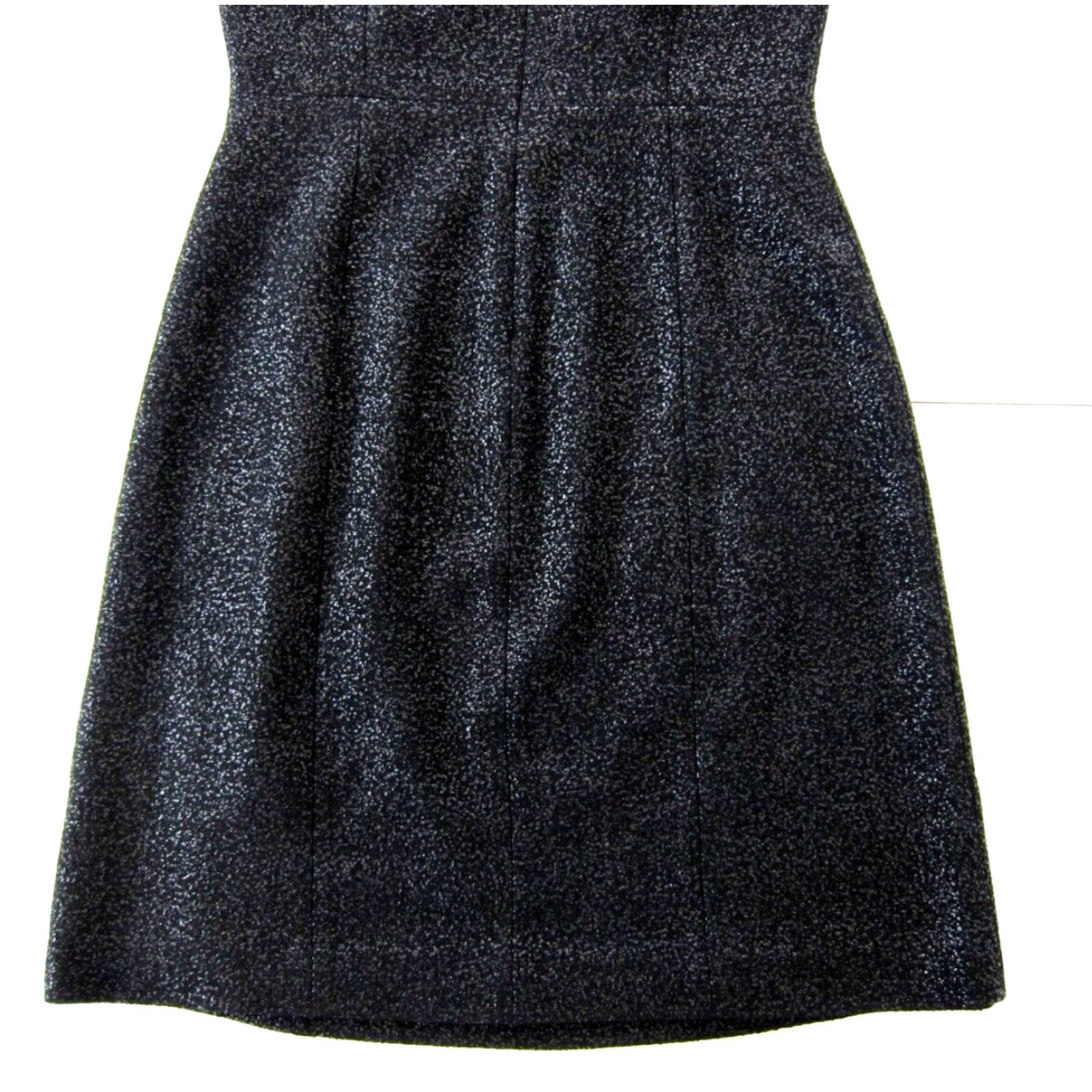 DKNY VINTAGE DKNY Black Shimmer Sleeveless Straight Sheath Tunic Work Party Dress Women 2 Size XS / US 0-2 / IT 36-38 - 6 Thumbnail