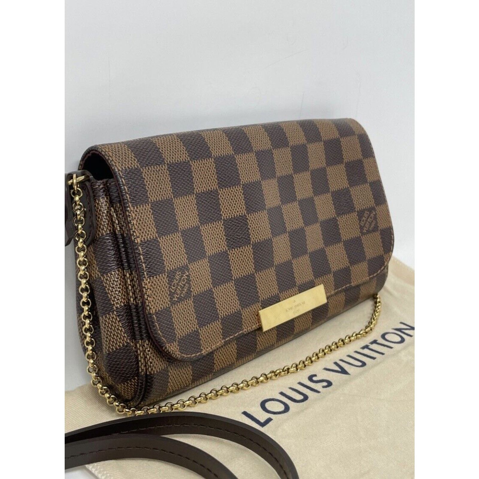 Louis Vuitton LOUIS VUITTON Favorite PM Damier Ebene Crossbody DISCONTINUE Size ONE SIZE - 4 Thumbnail